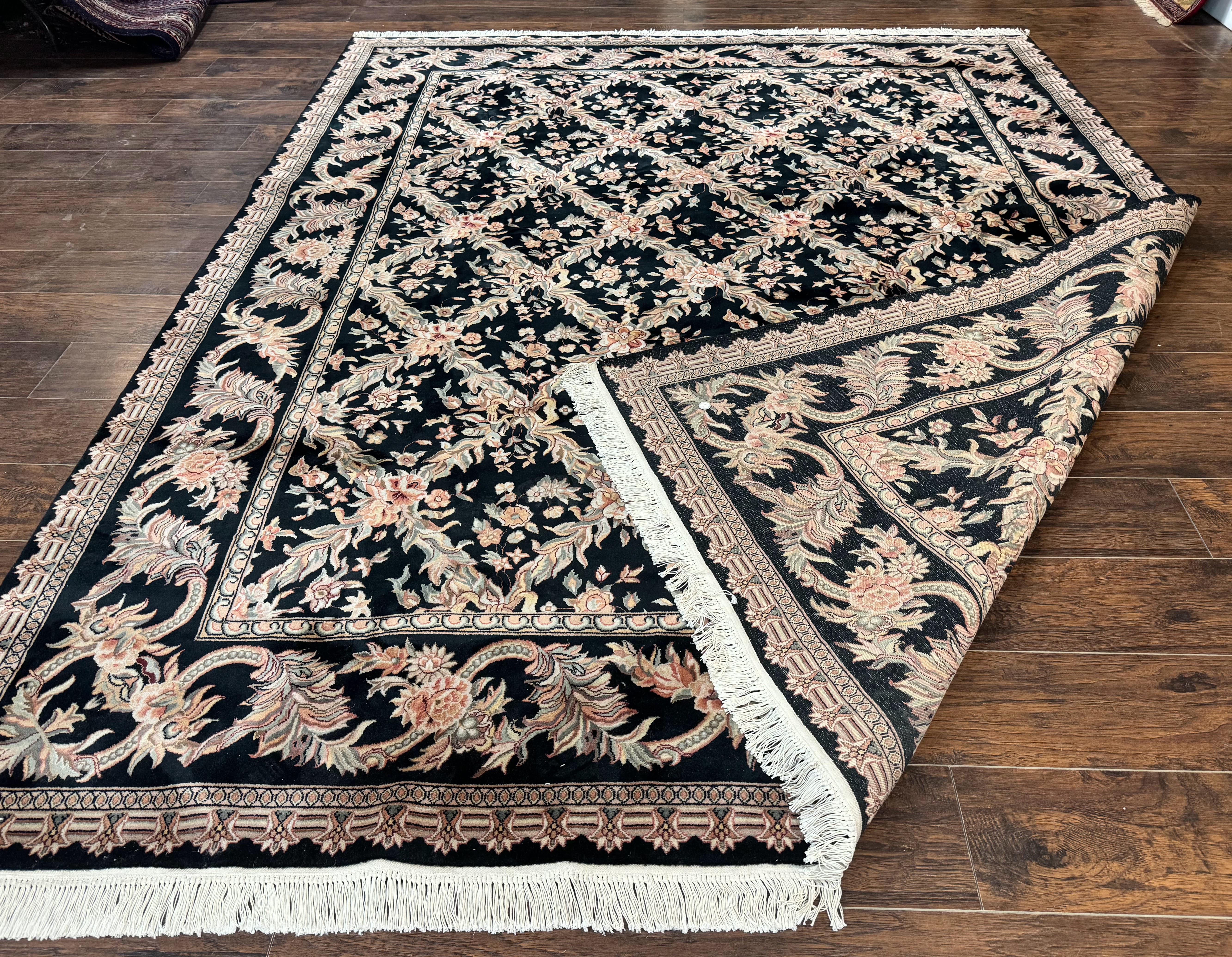 Pak Persian Rug 8x10, Black, Handmade - Image 11