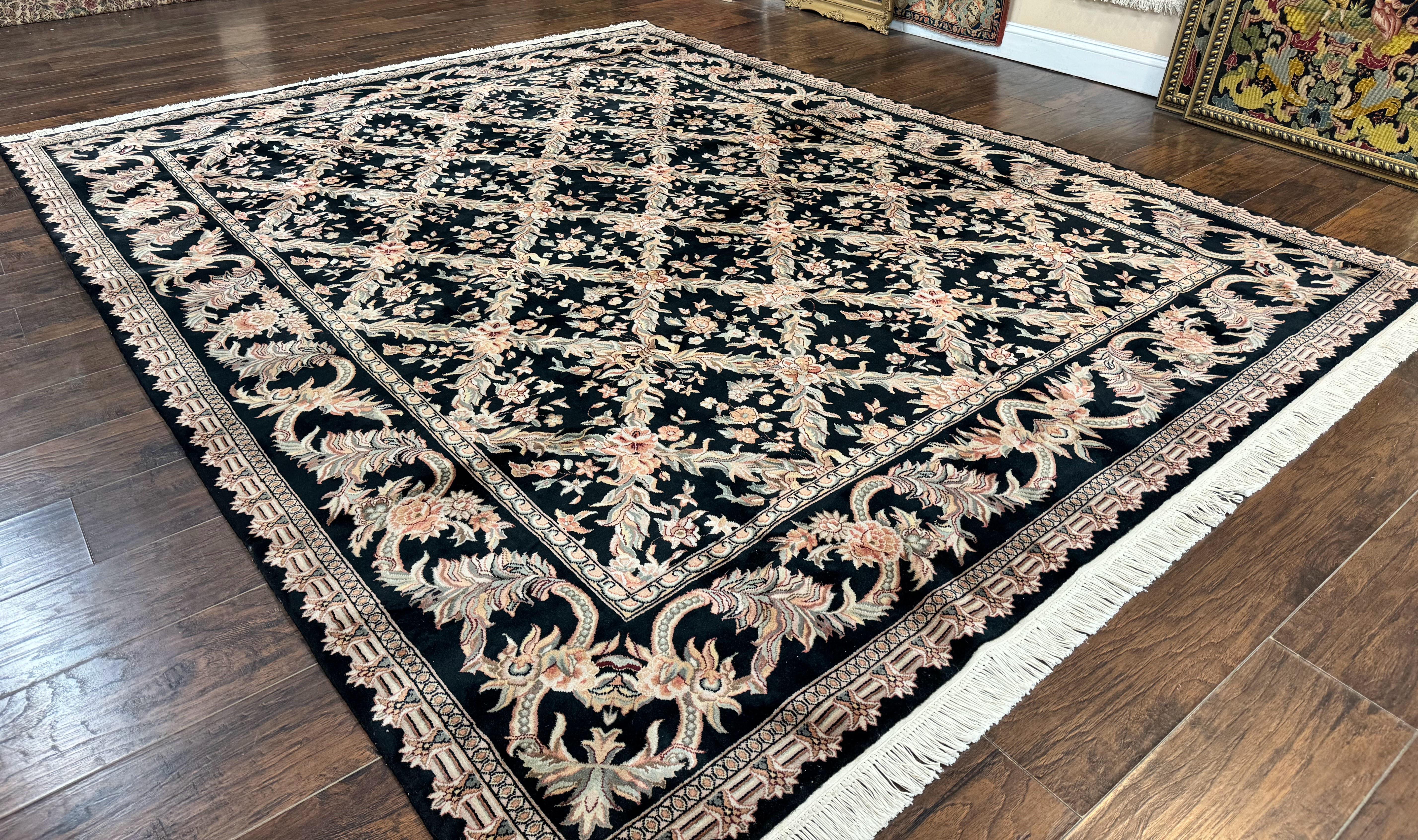 Pak Persian Rug 8x10, Black, Handmade - Image 12