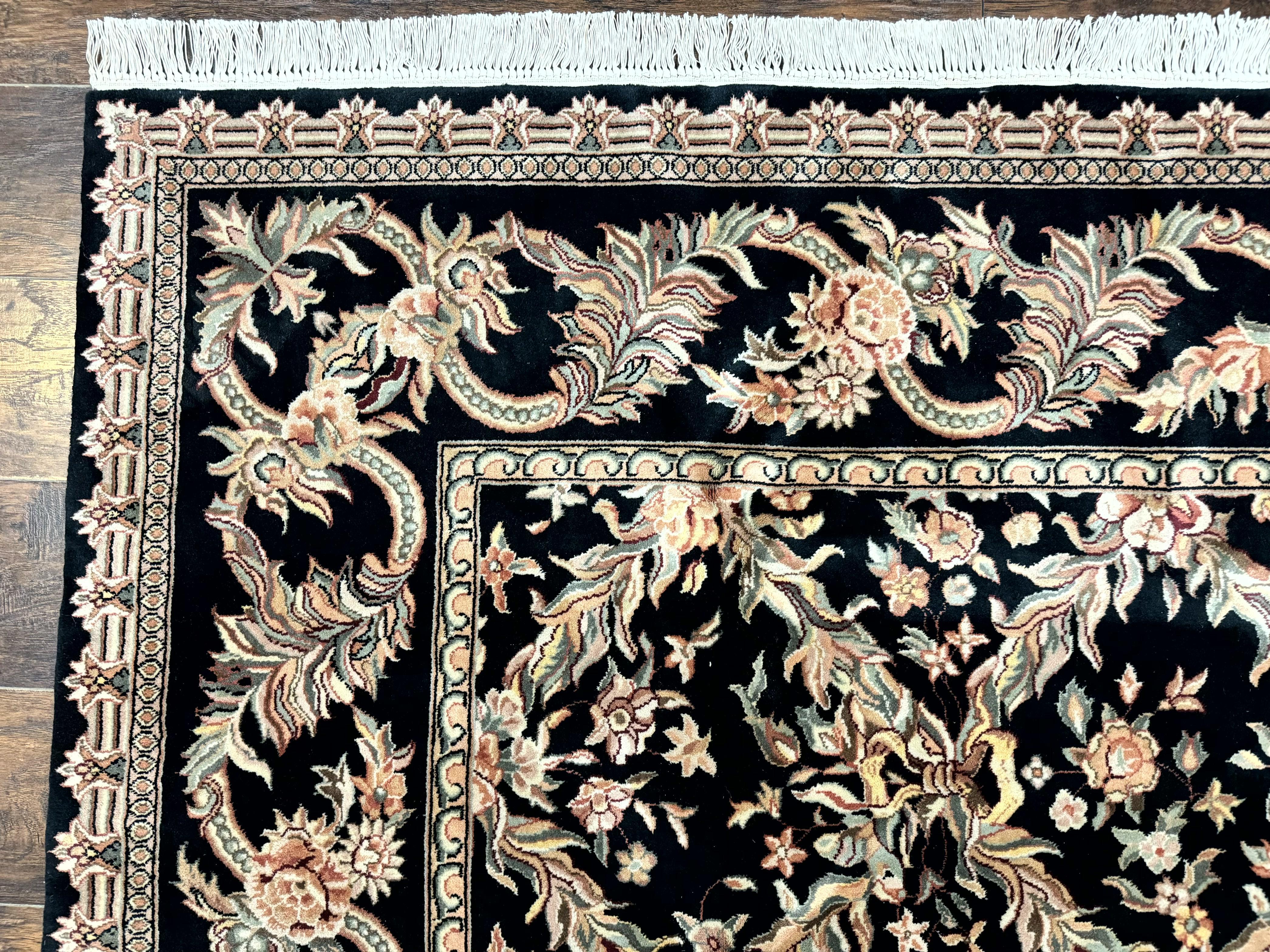 Pak Persian Rug 8x10, Black, Handmade - Image 6