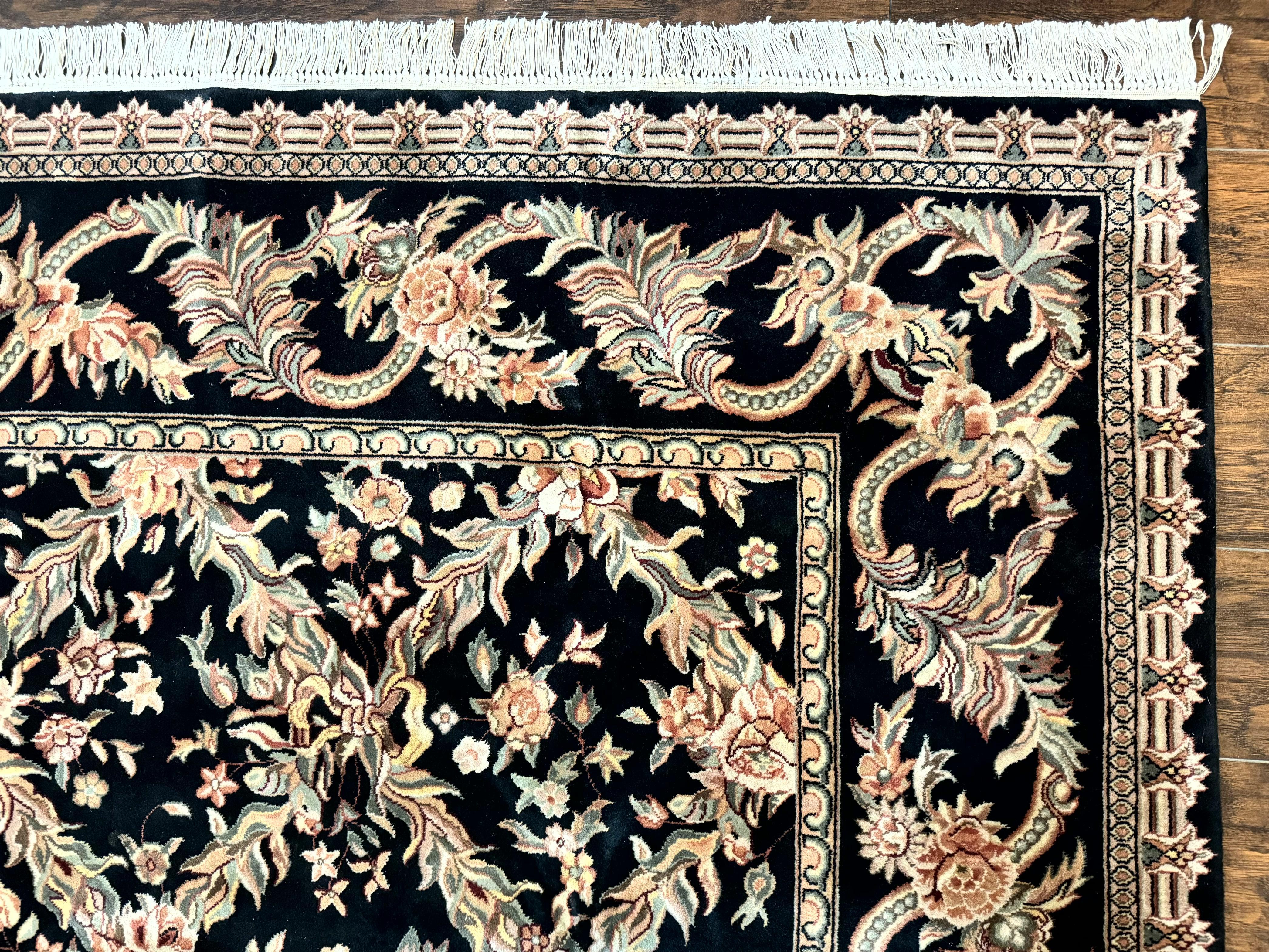 Pak Persian Rug 8x10, Black, Handmade - Image 7