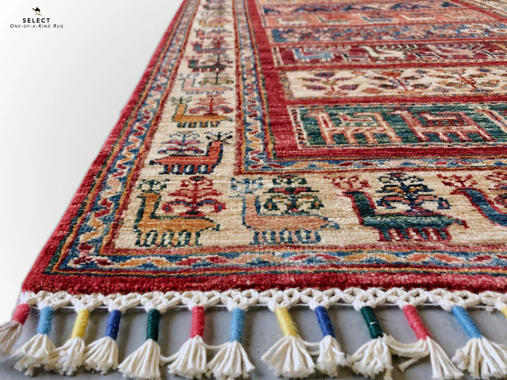 Pazyryk-Style Gabbeh  red/mt 9' Runner - Image 3