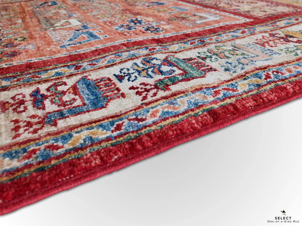 Pazyryk-Style Gabbeh  red/mt 9' Runner - Image 4