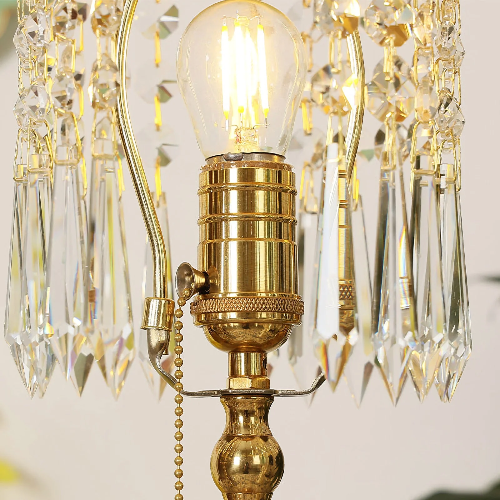 Peacock Green Crystal Table Lamp - Image 6