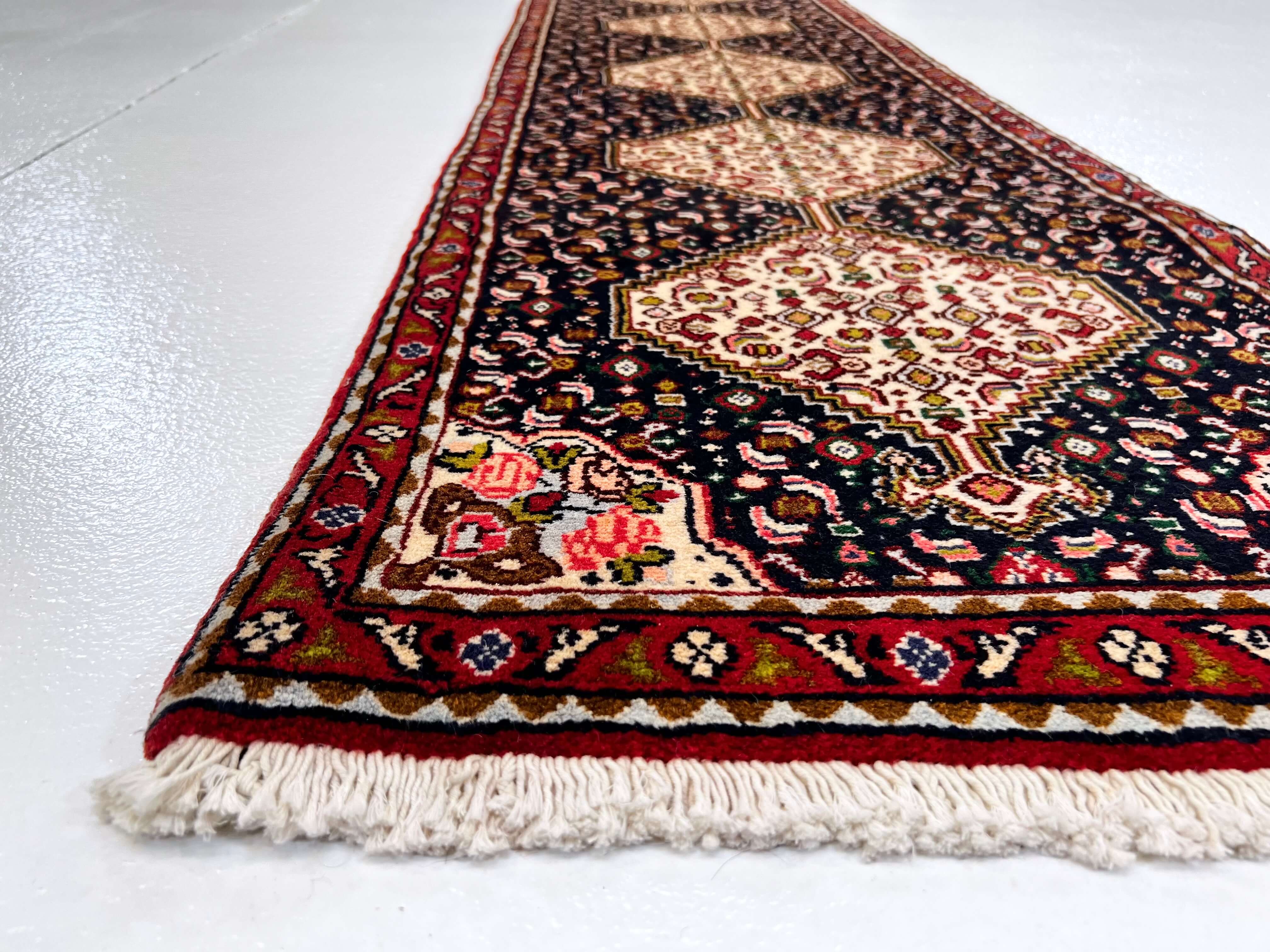 Bijar (1'09"x7'08") indigo/red - Image 3