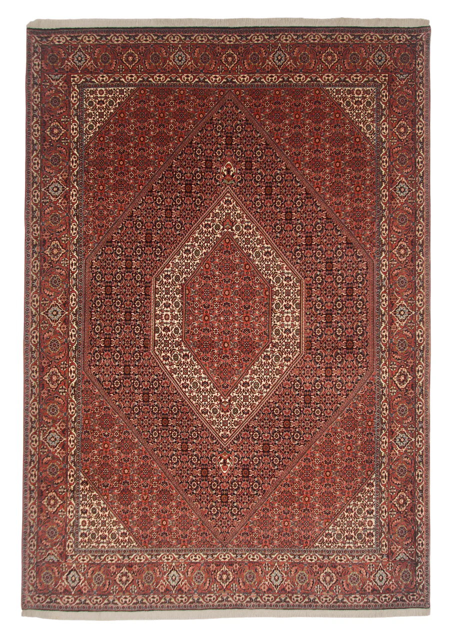 Bijar (6'07"x9'05") red/indigo