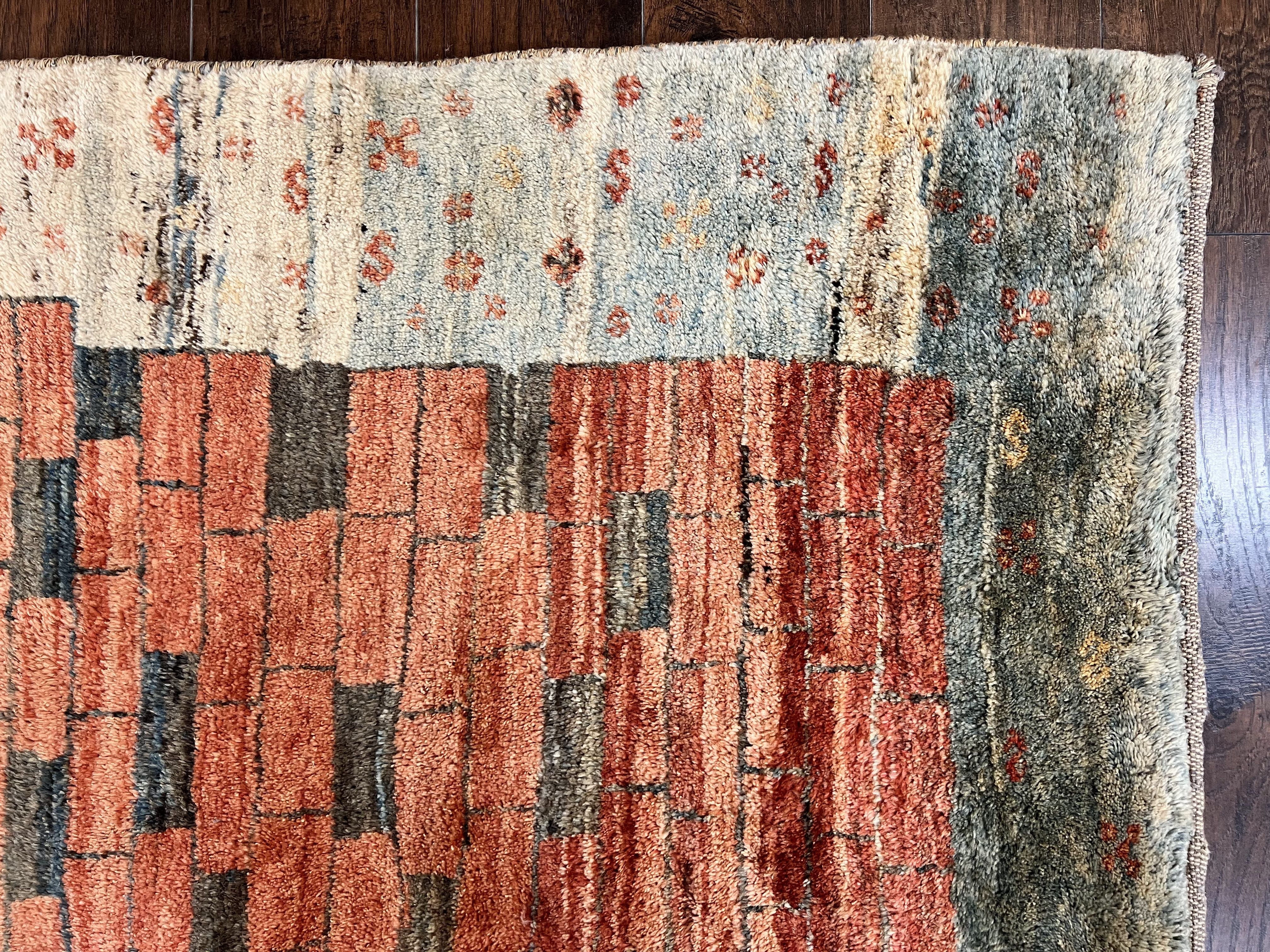 Persian Gabbeh Rug 6x8 ft, Wool Handmade Tribal Rug - Image 7