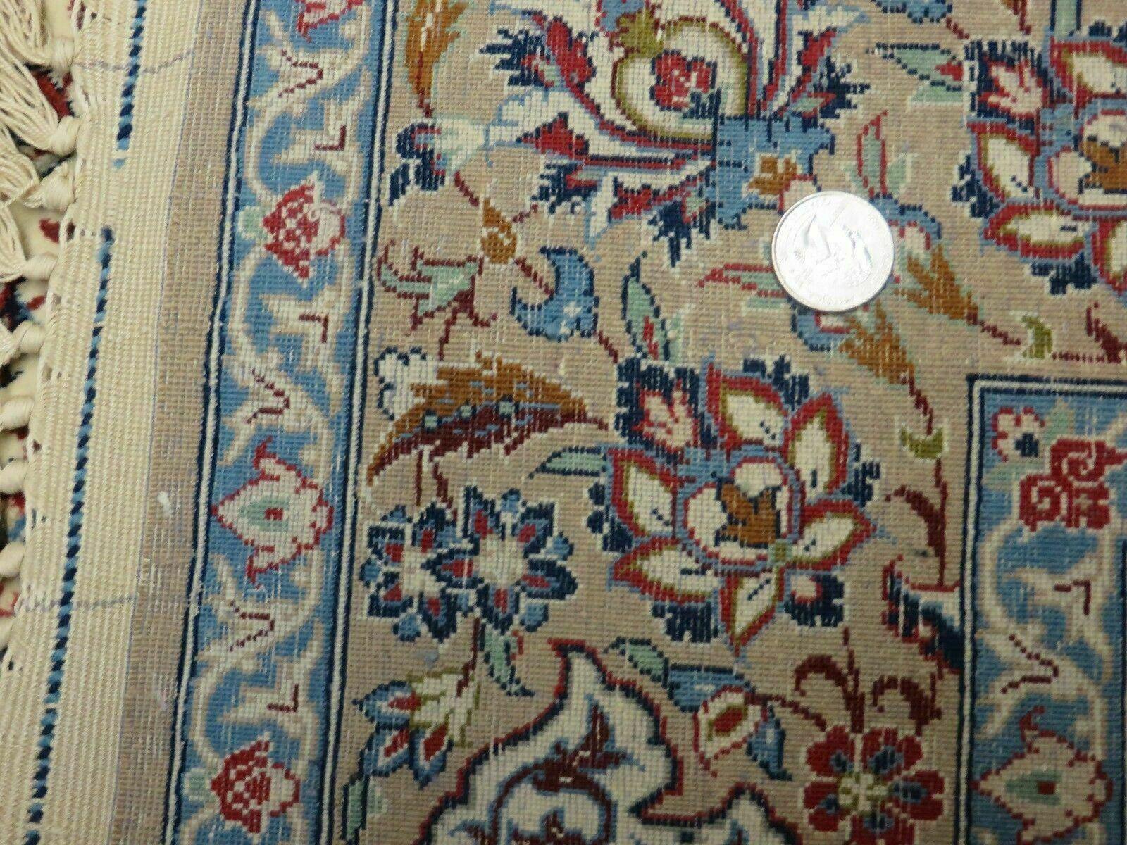 Persian Isfahan Rug 3x6, Fine 650 KPSI, Hand Knotted, Ivory - Image 11