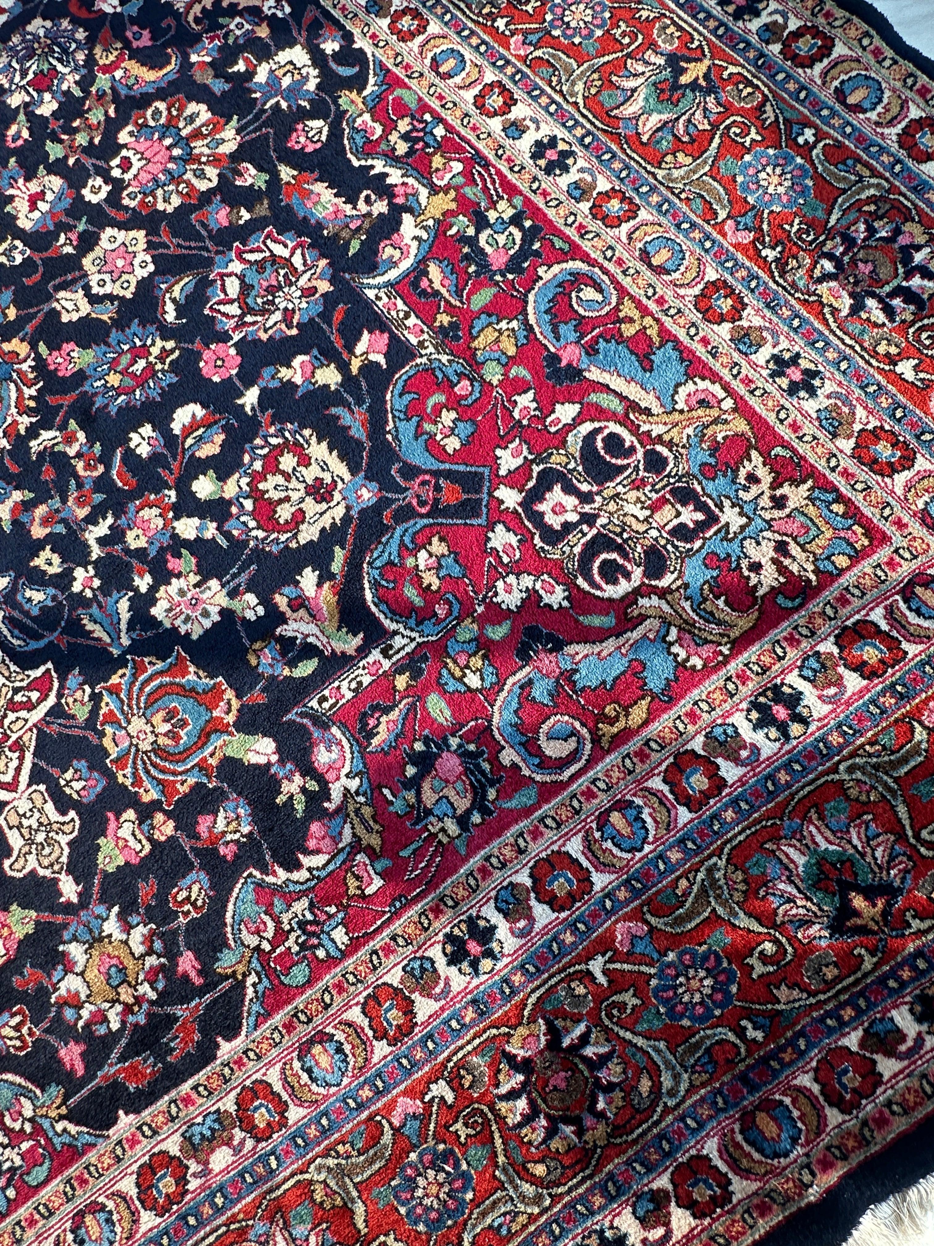 Persian Mashhad Hand Knotted Wool Area Rug 9’9” x 13’3” - Image 17