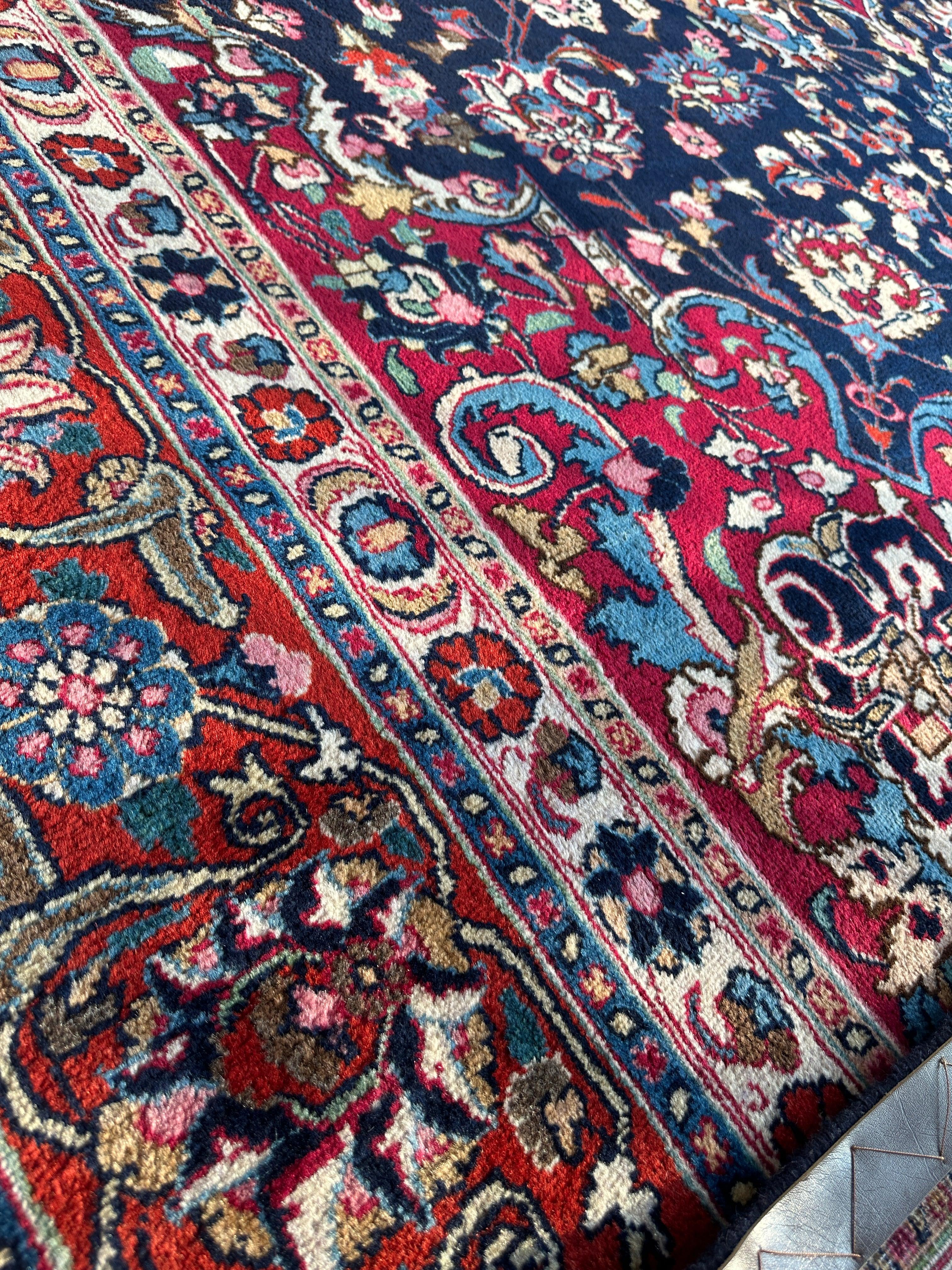 Persian Mashhad Hand Knotted Wool Area Rug 9’9” x 13’3” - Image 19