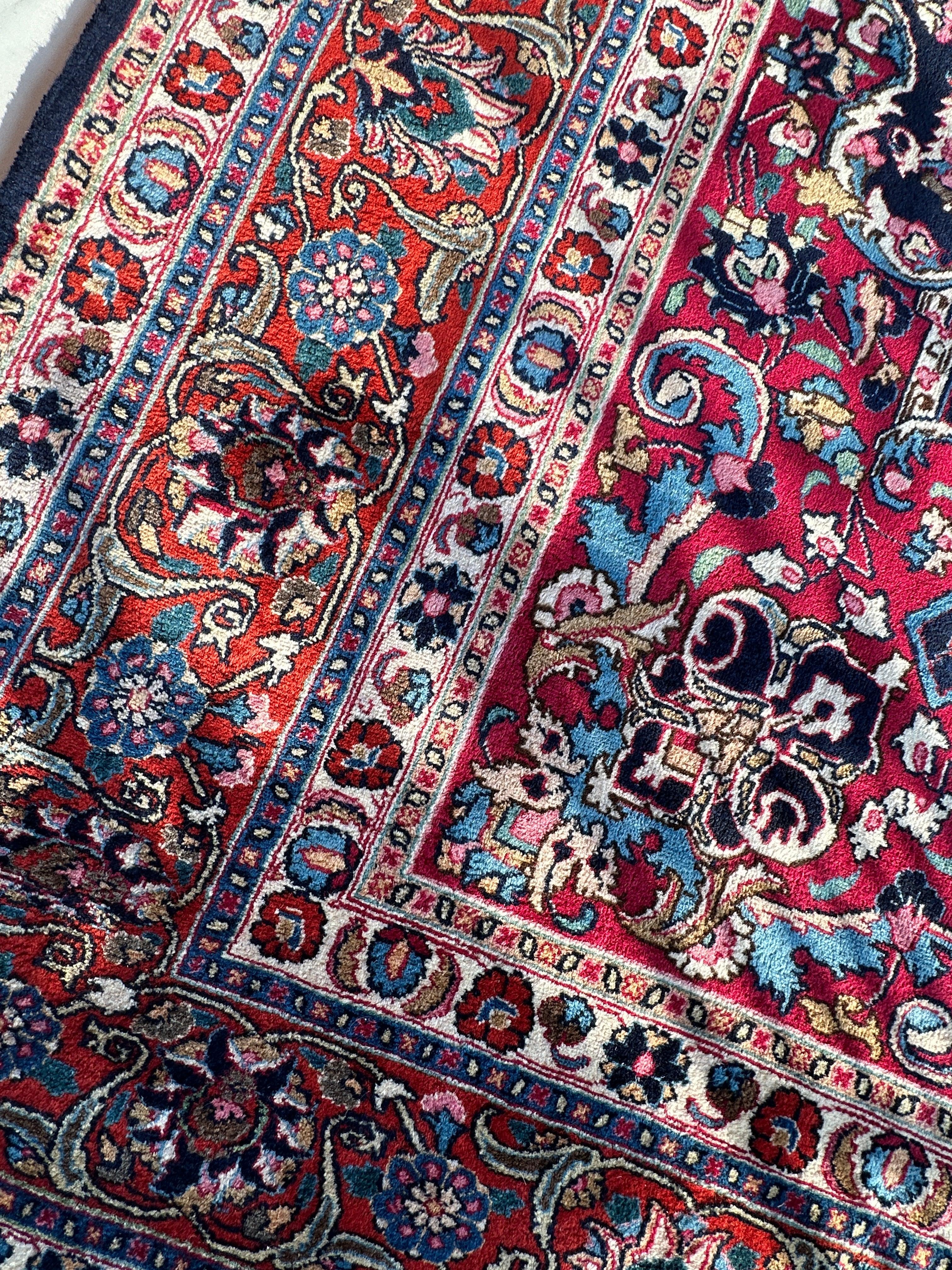 Persian Mashhad Hand Knotted Wool Area Rug 9’9” x 13’3” - Image 2