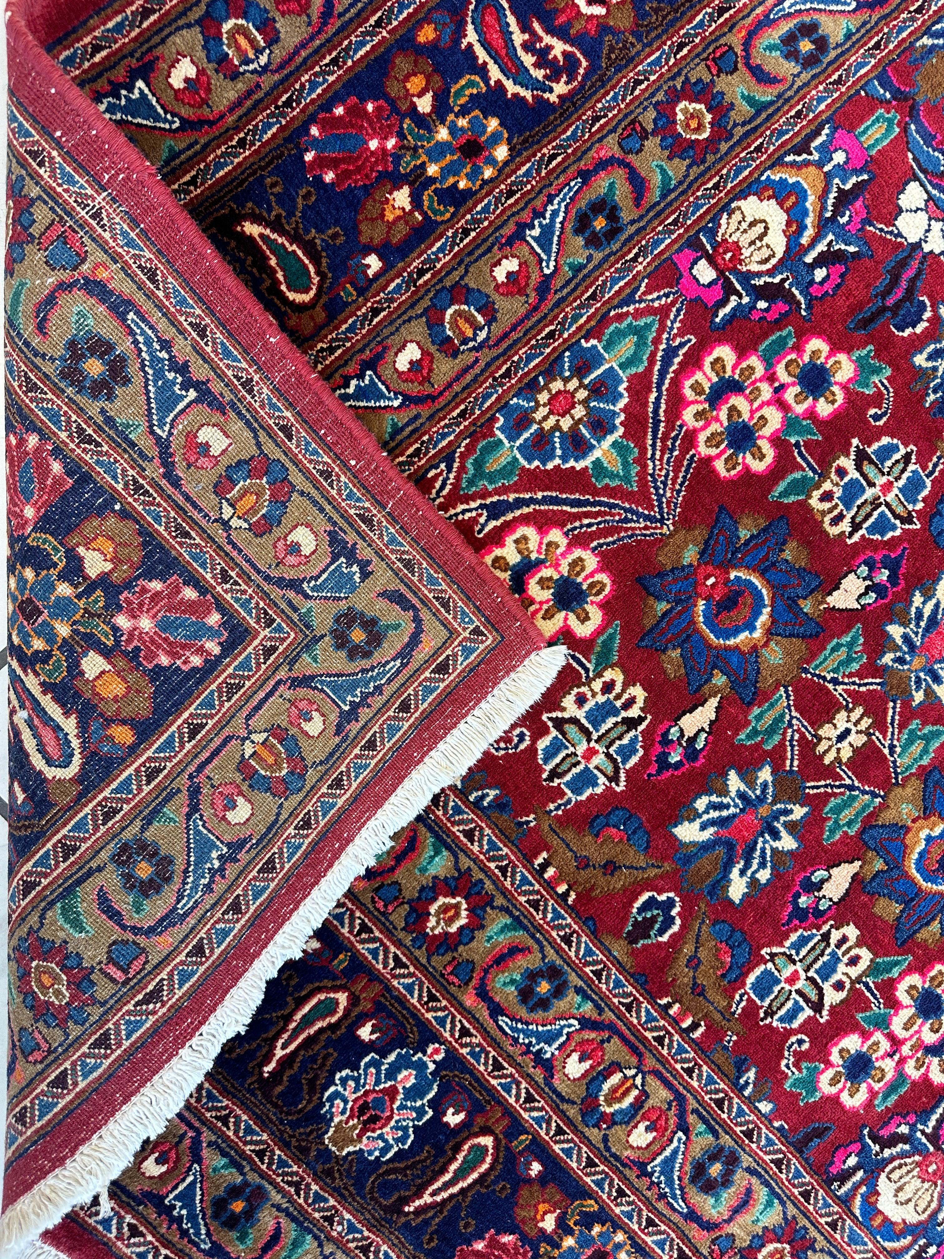 Persian Mashhad I Fine Allover Rug Wool 7 x 10 - Image 15