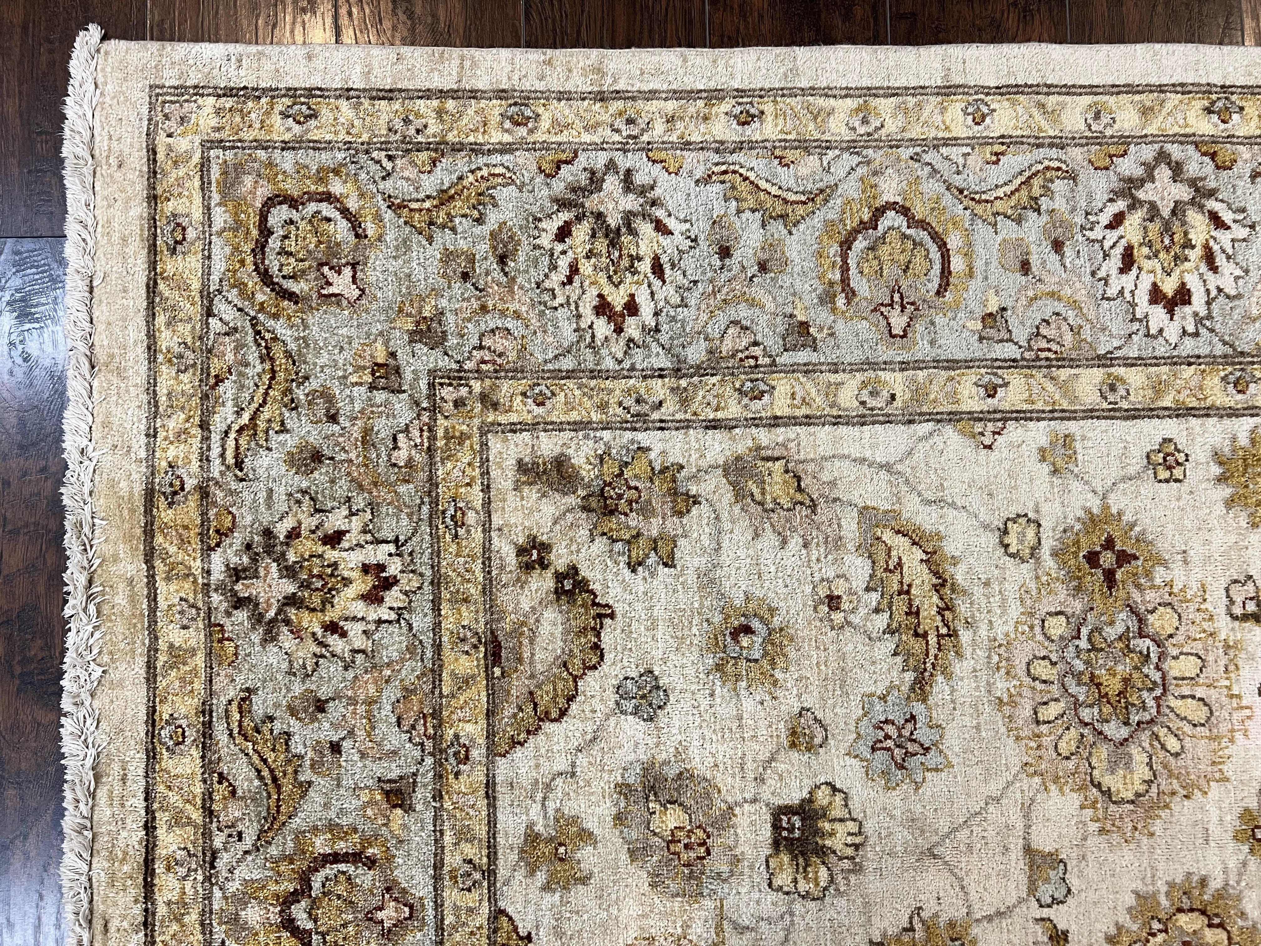 Peshawar Rug 8x10, Oushak Rug, Neutral Colors Hand Knotted Farmhouse Rug - Image 6