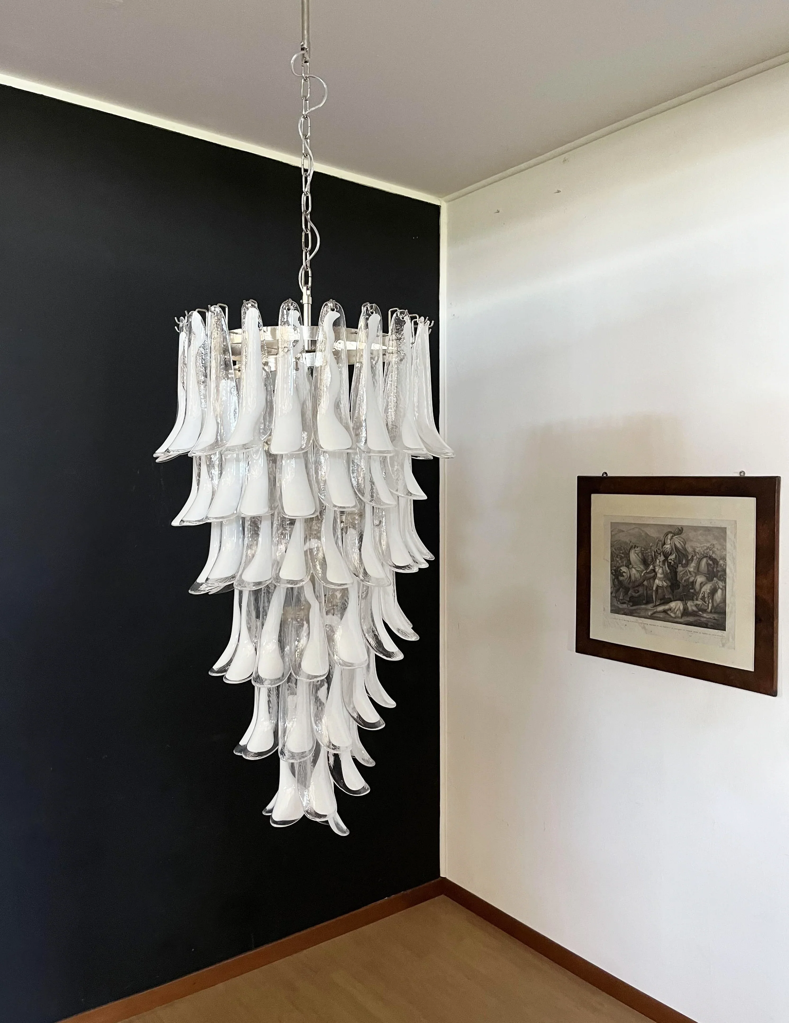 Petals Spiral Murano Transparent Chandelier - Image 12