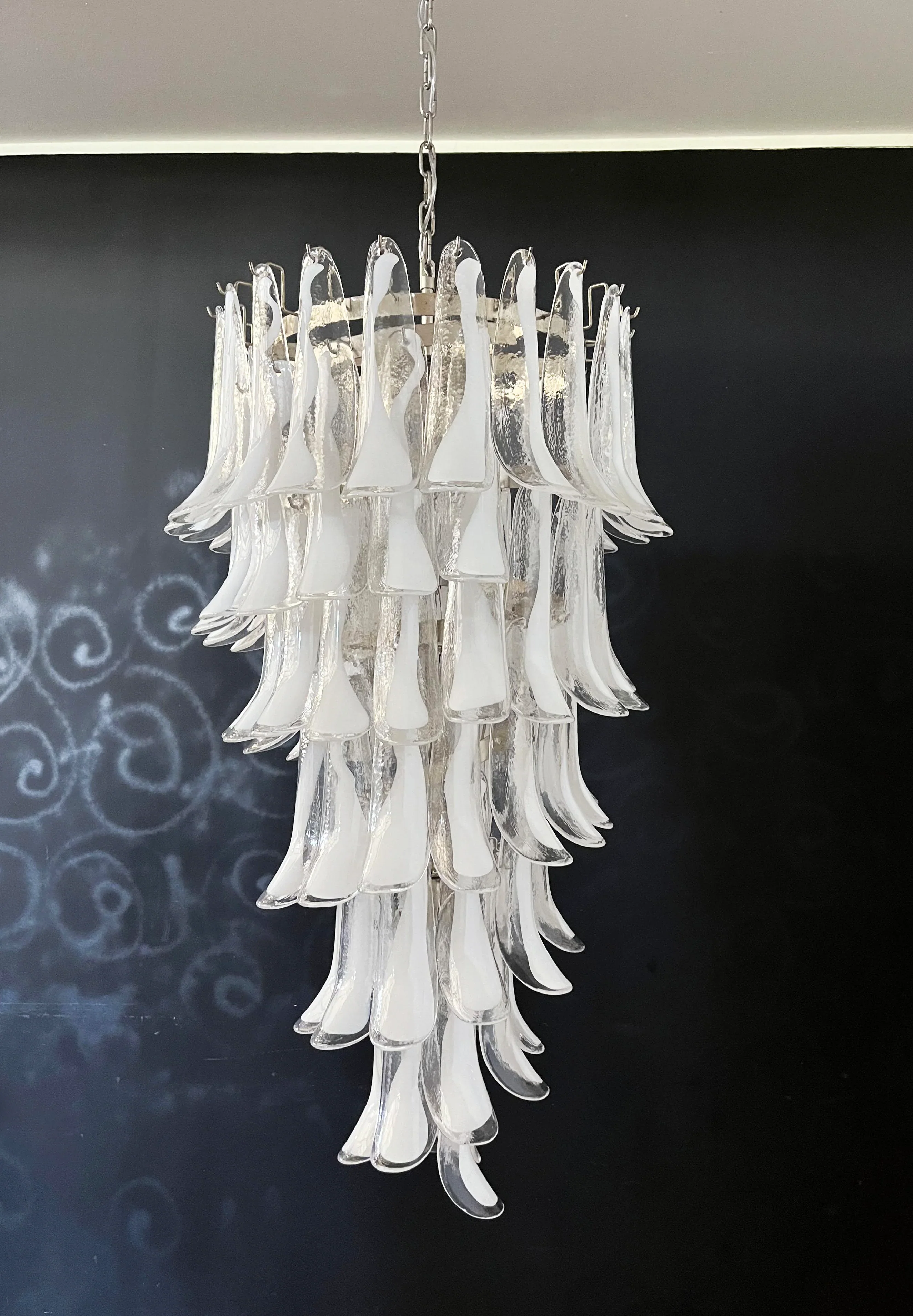 Petals Spiral Murano Transparent Chandelier - Image 17