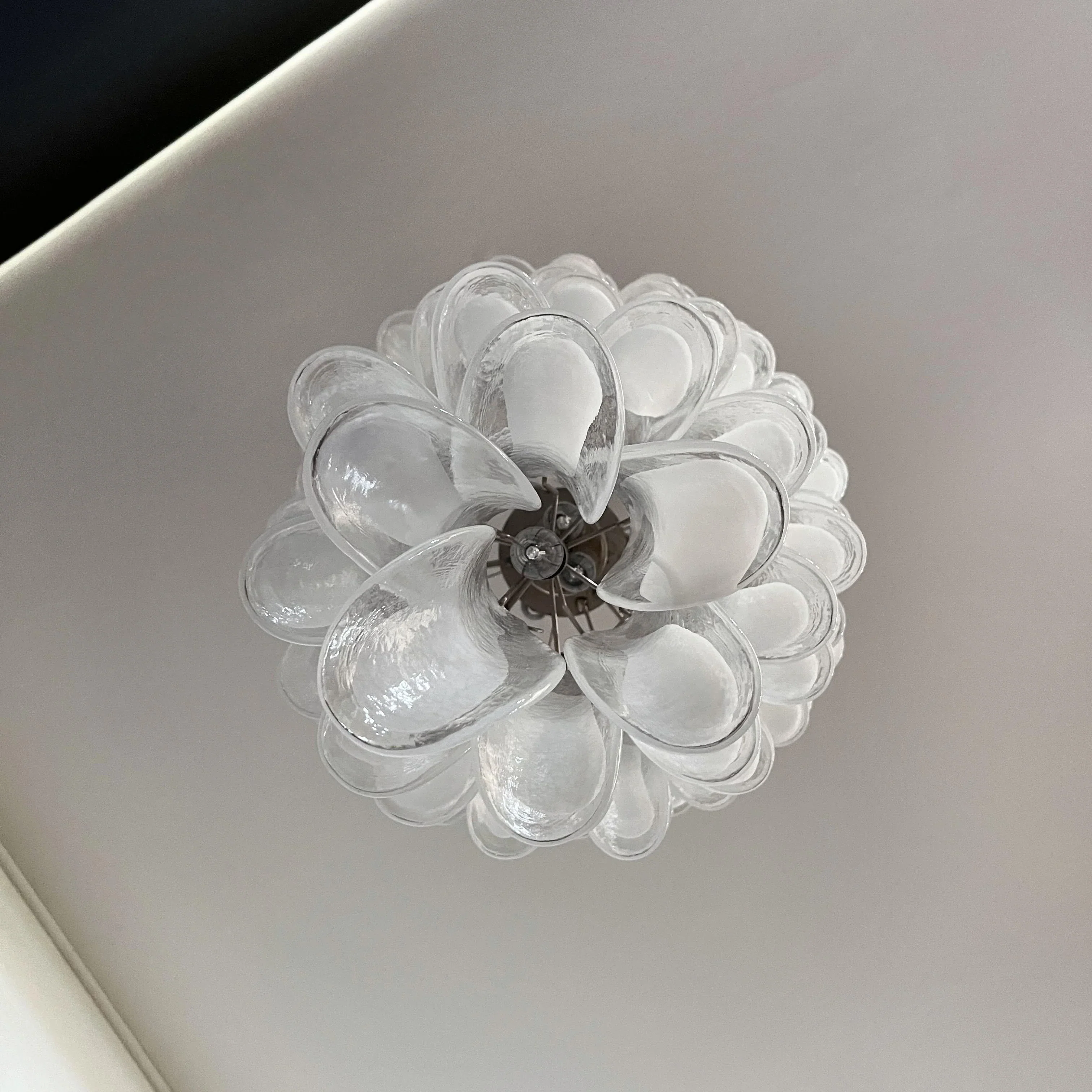 Petals Spiral Murano Transparent Chandelier - Image 19