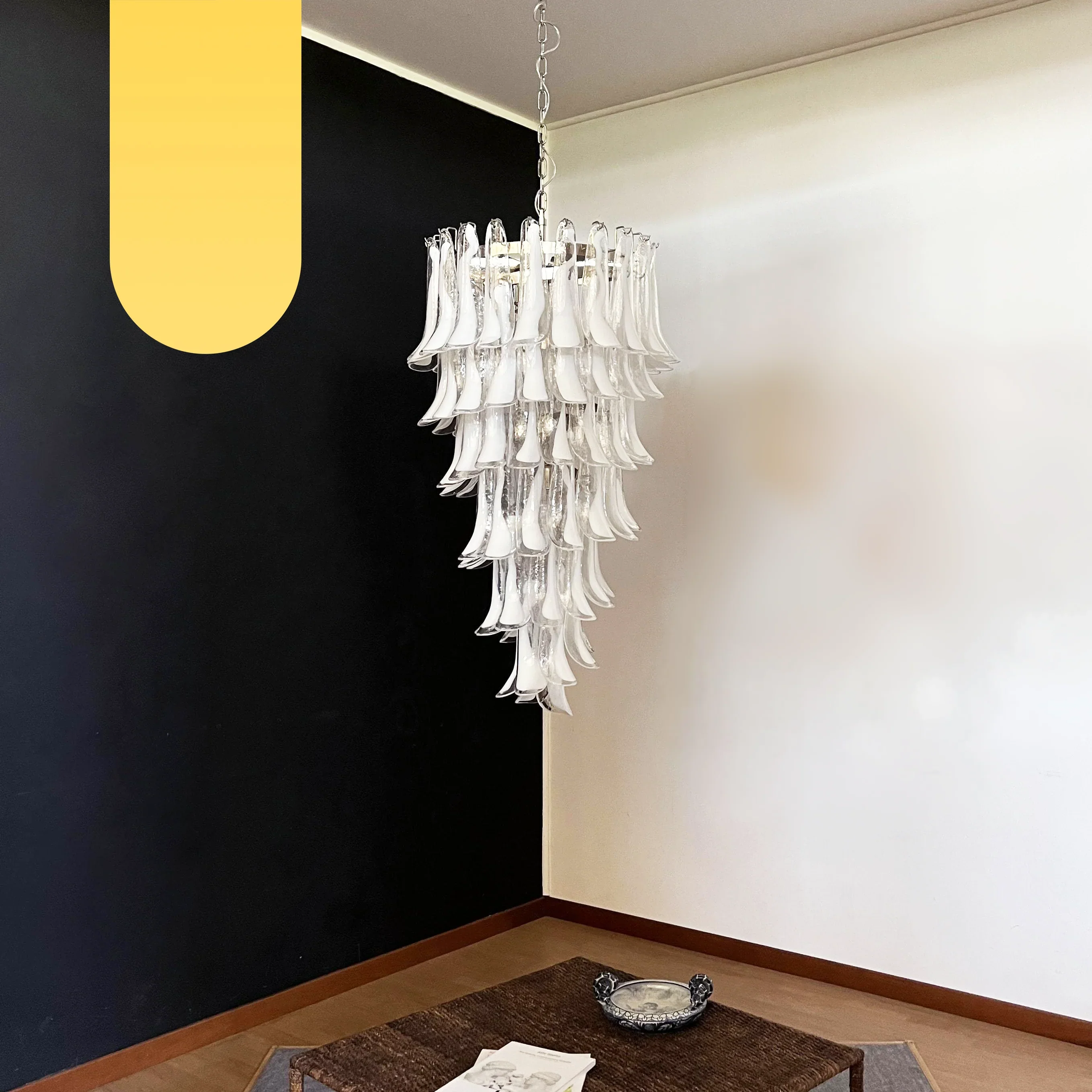 Petals Spiral Murano Transparent Chandelier - Image 22
