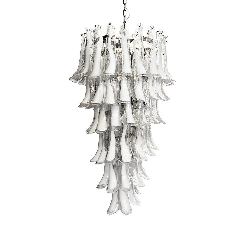 Petals Spiral Murano Transparent Chandelier - Image 23
