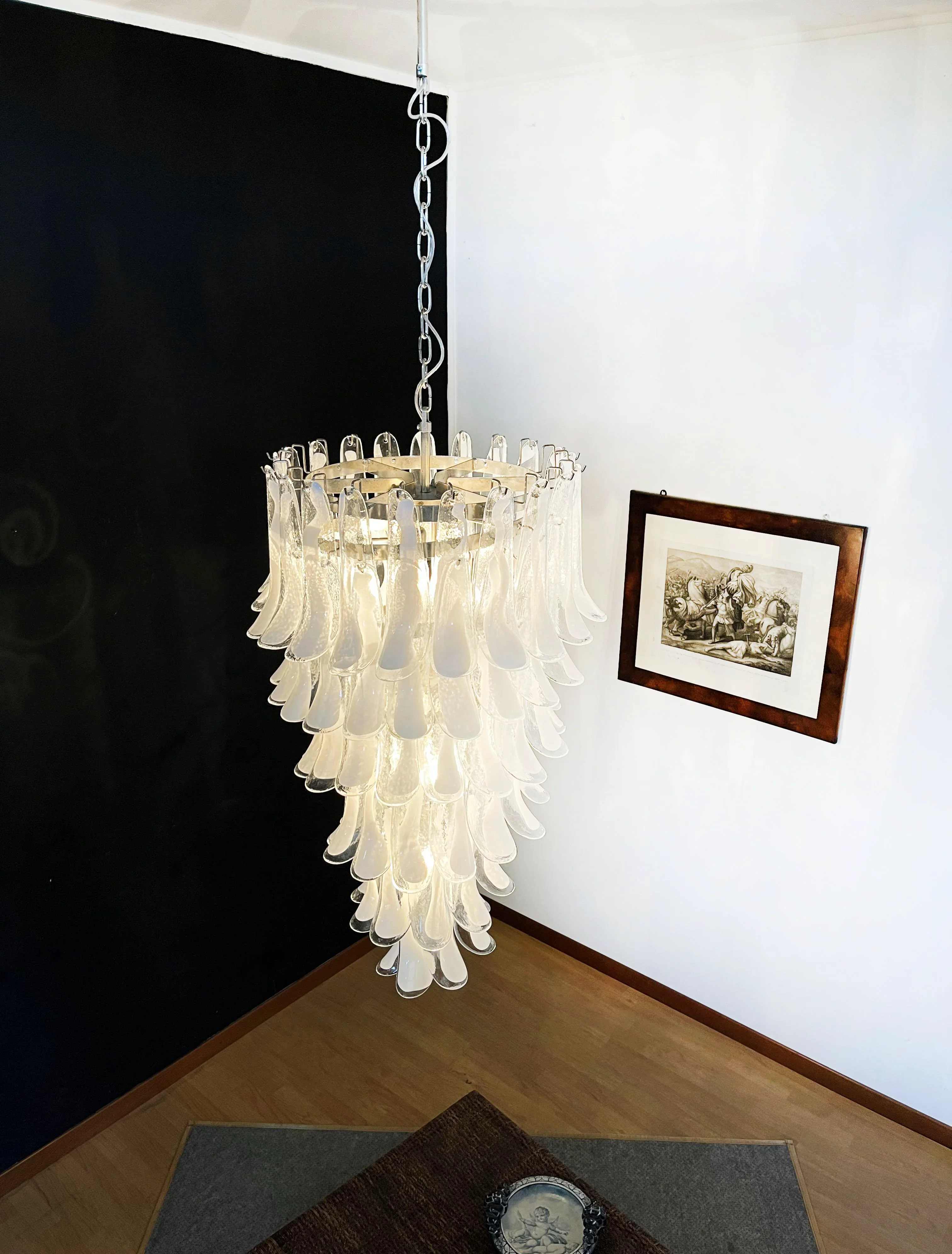 Petals Spiral Murano Transparent Chandelier - Image 6