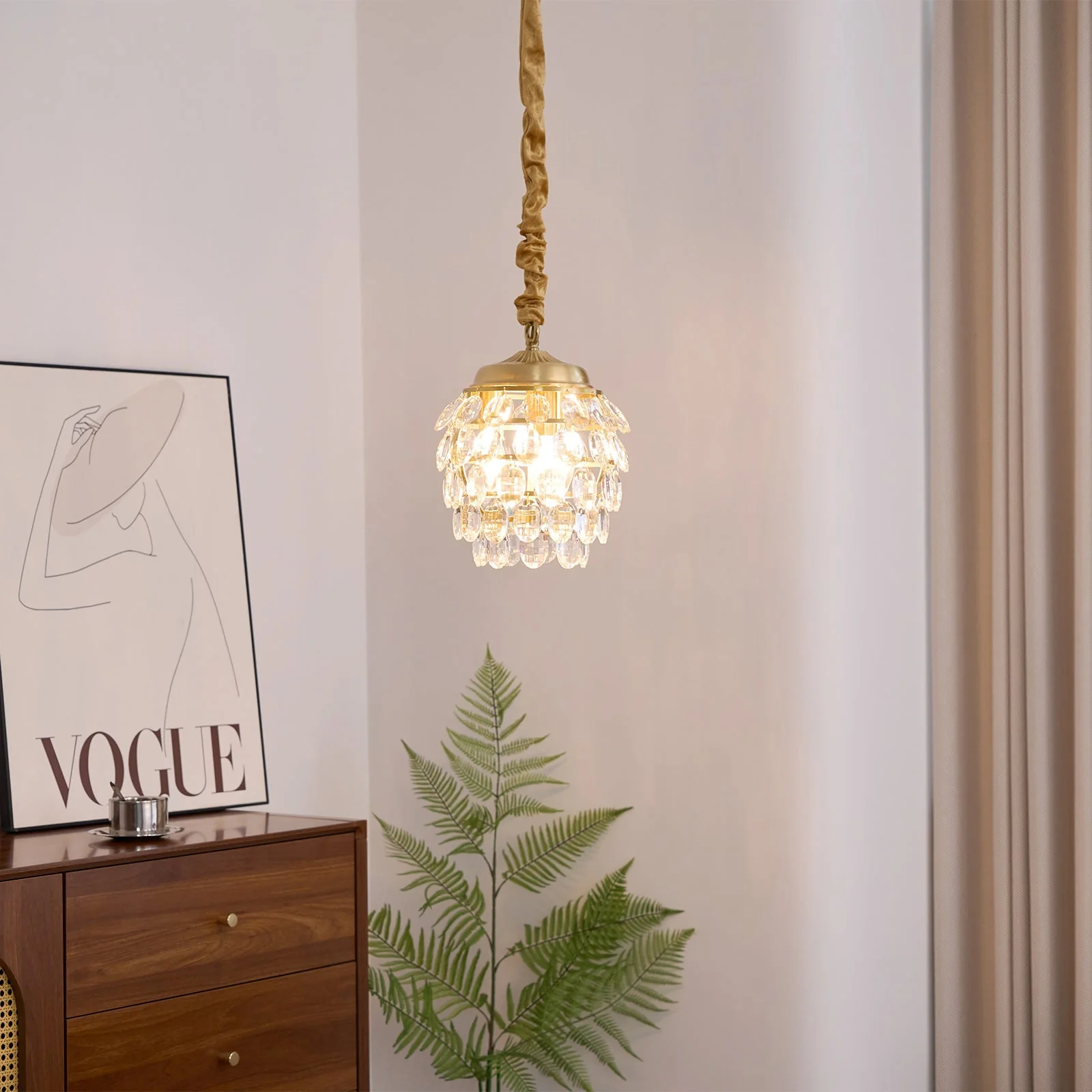 Pine Cone Crystal Pendant Light - Image 3