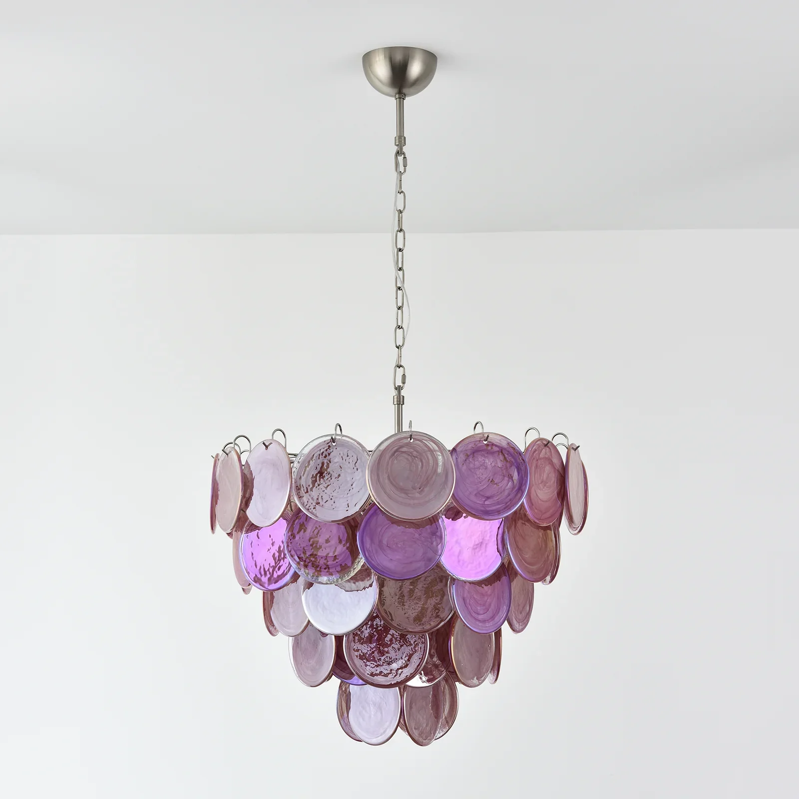 Pink Disc Murano Chandelier - Image 13