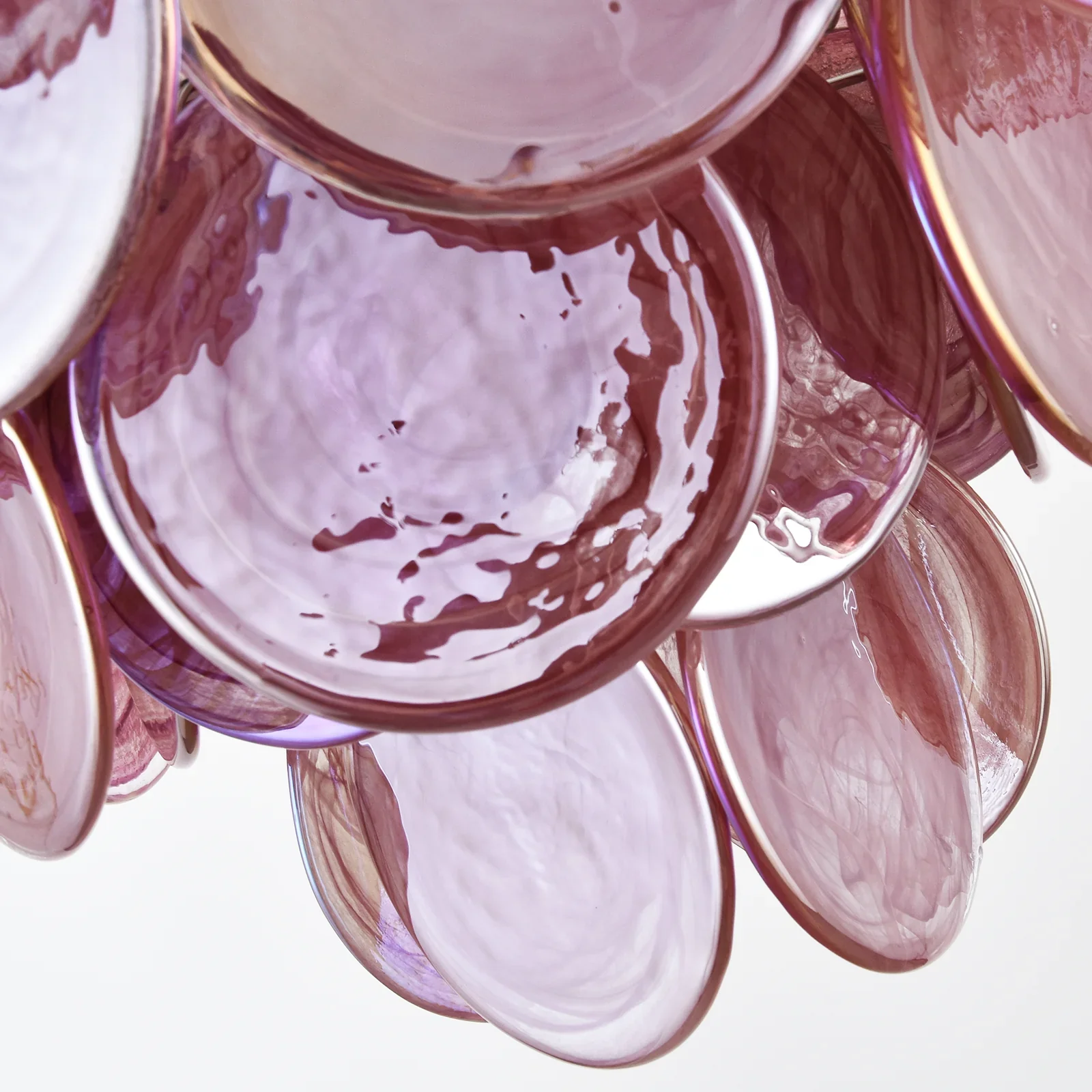Pink Disc Murano Chandelier - Image 17