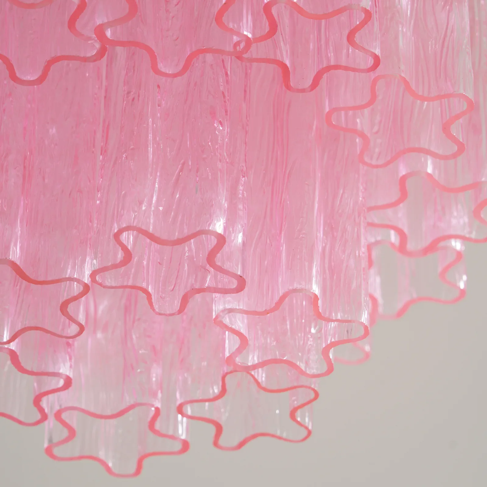 Pink Glass Tubes Murano Ceiling Lamp - Image 10
