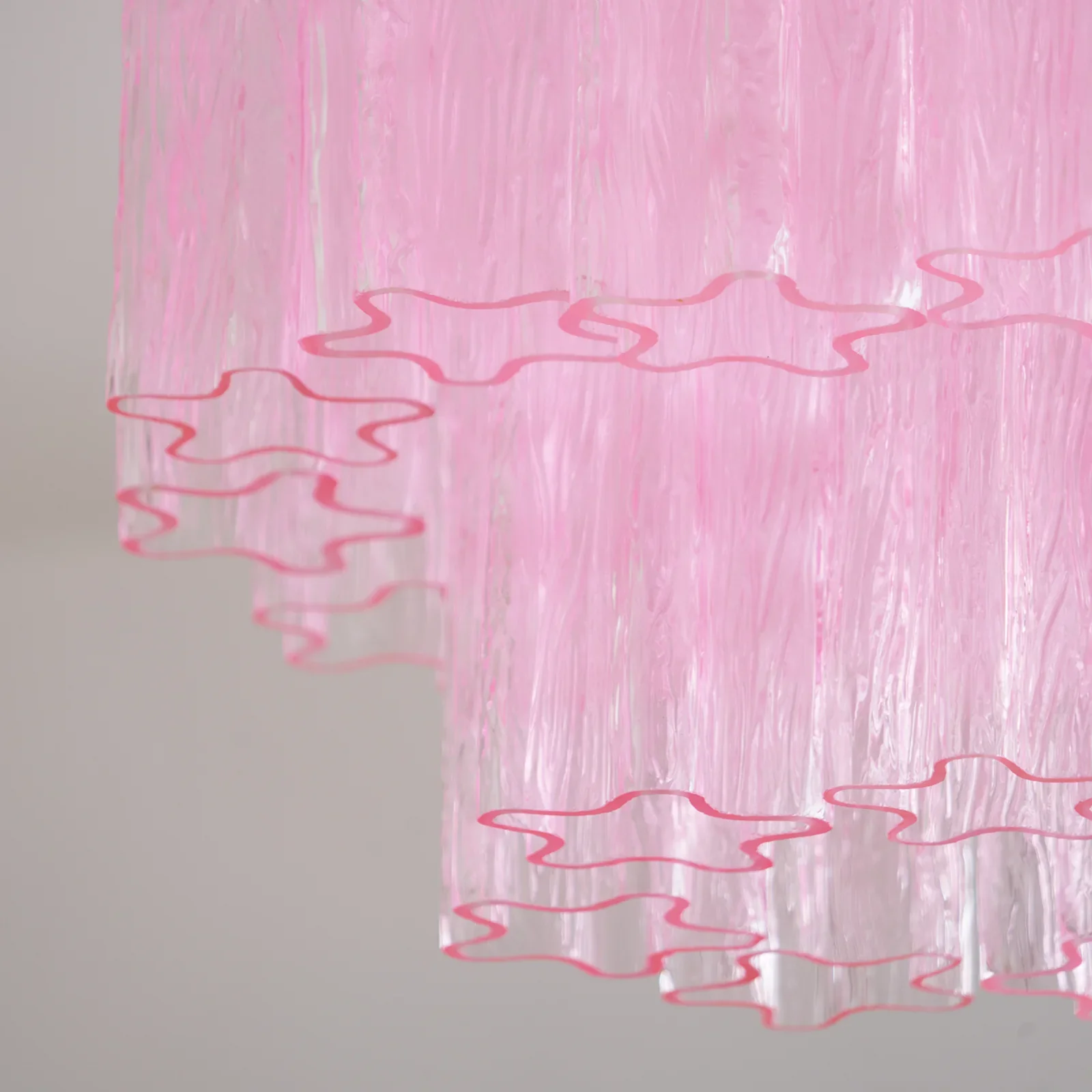 Pink Glass Tubes Murano Ceiling Lamp - Image 11