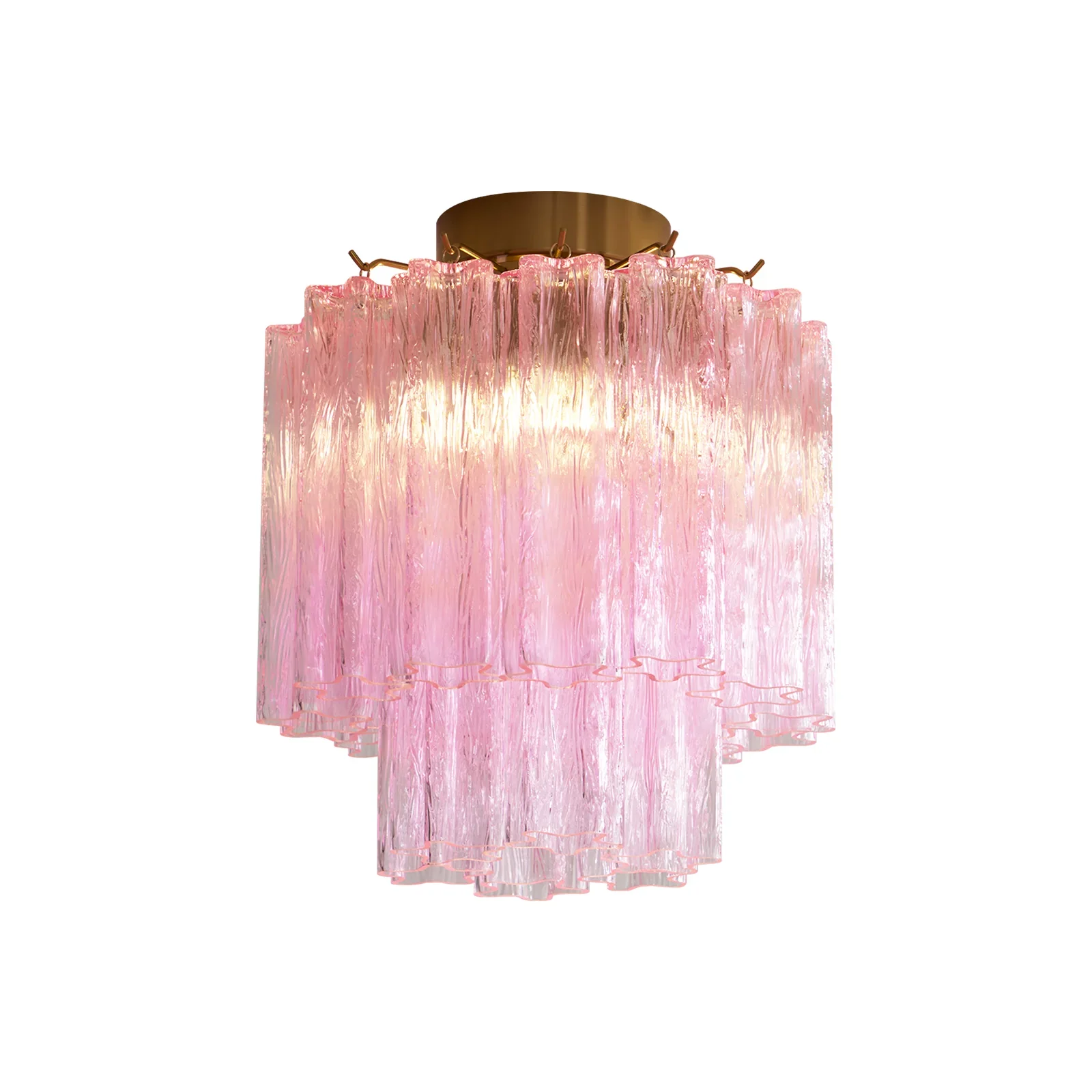 Pink Glass Tubes Murano Ceiling Lamp - Image 12