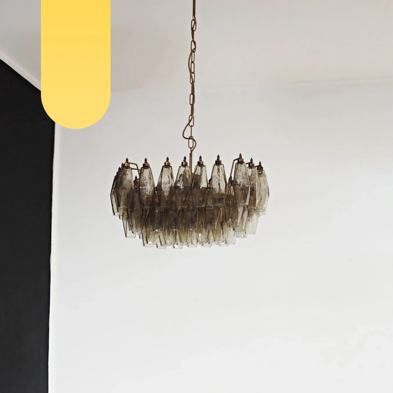 Poliedri Murano Smoked Chandelier - Image 14