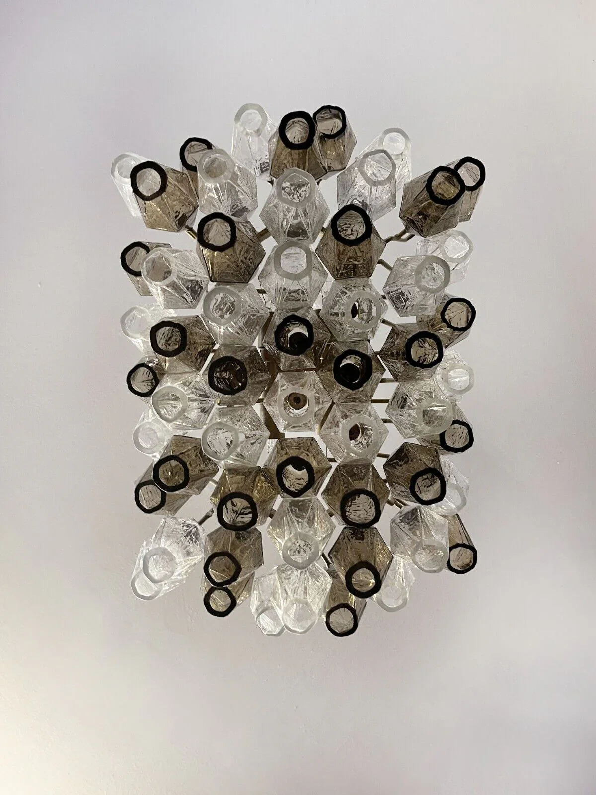 Poliedri Murano Transparent Smoked Chandelier - Image 20