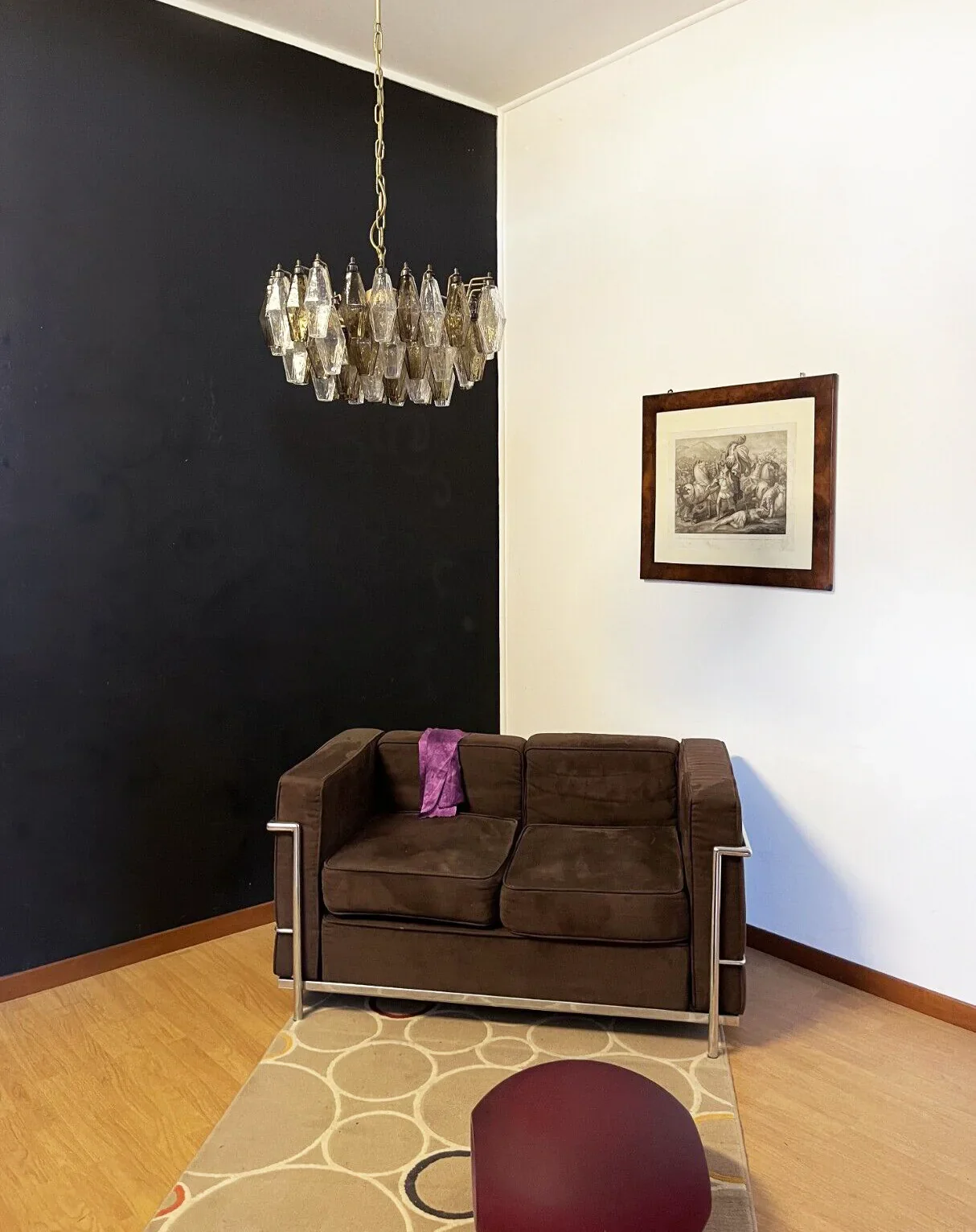 Poliedri Murano Transparent Smoked Chandelier - Image 6