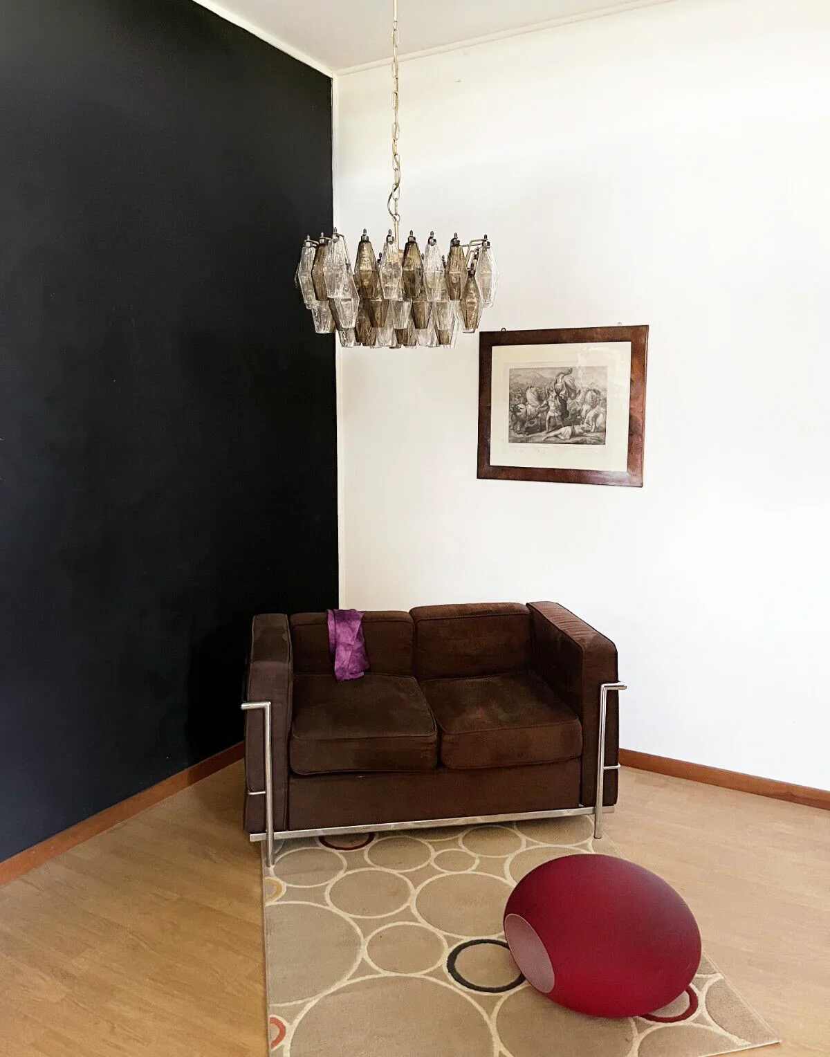 Poliedri Murano Transparent Smoked Chandelier - Image 8
