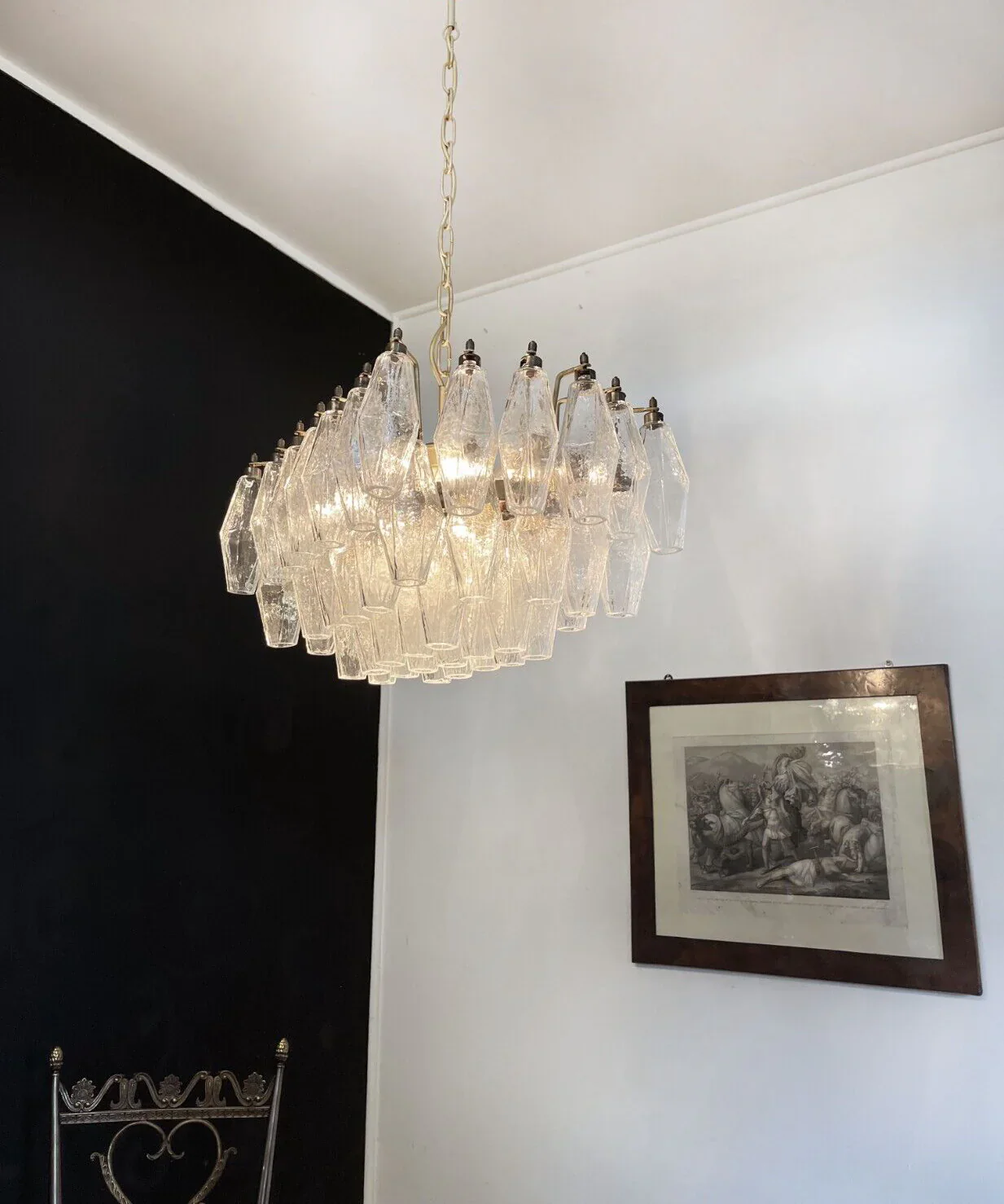 Poliedri Murano Trasparent Chandelier - Image 11