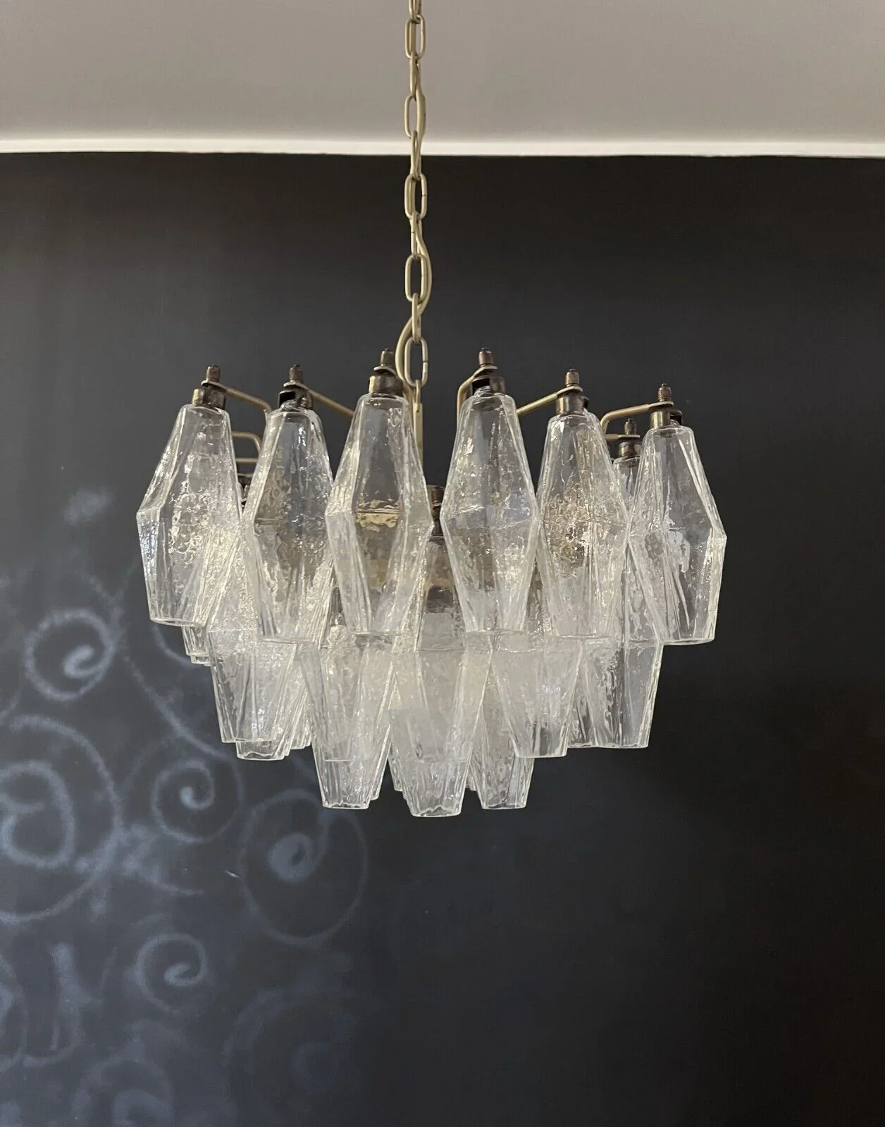 Poliedri Murano Trasparent Chandelier - Image 13
