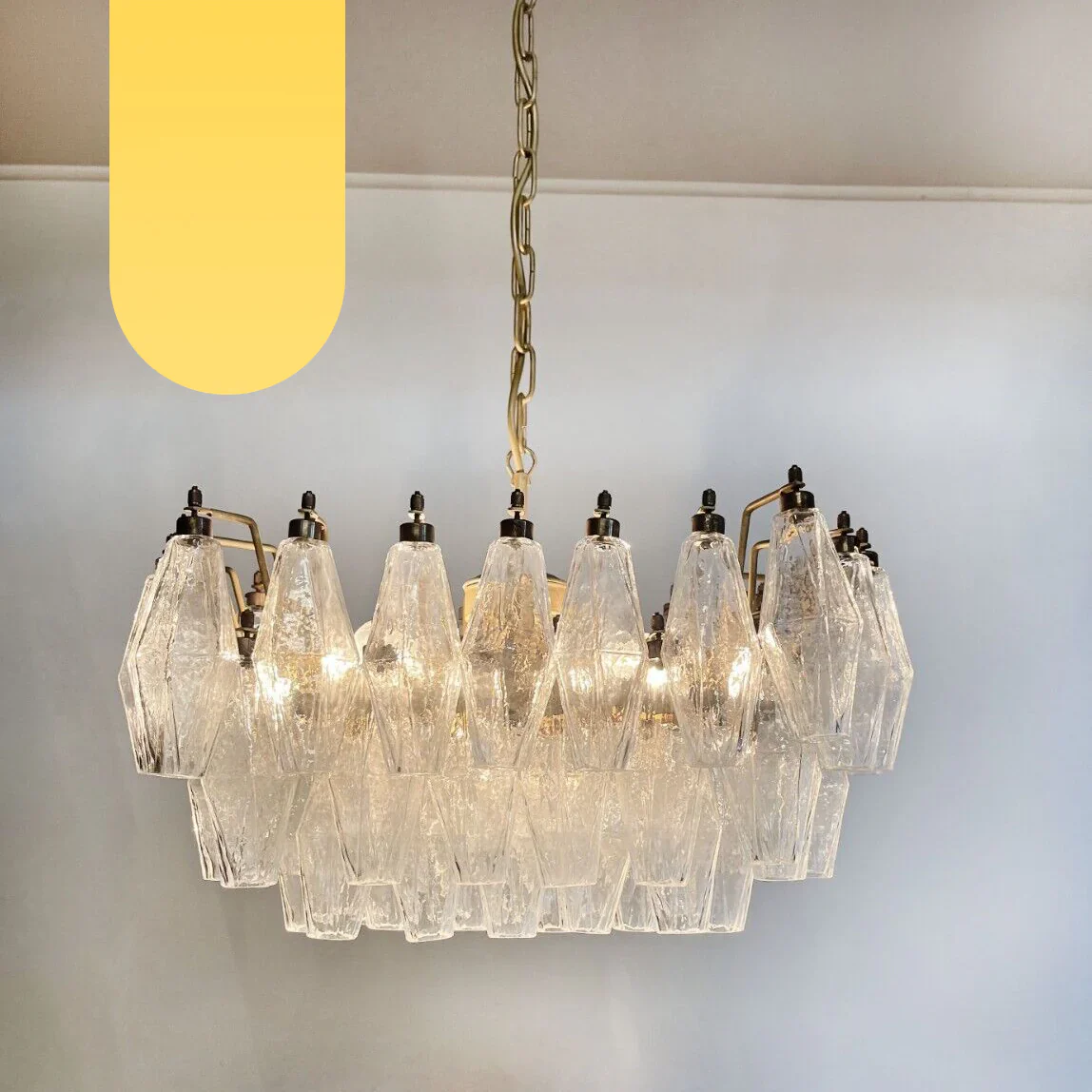 Poliedri Murano Trasparent Chandelier - Image 21