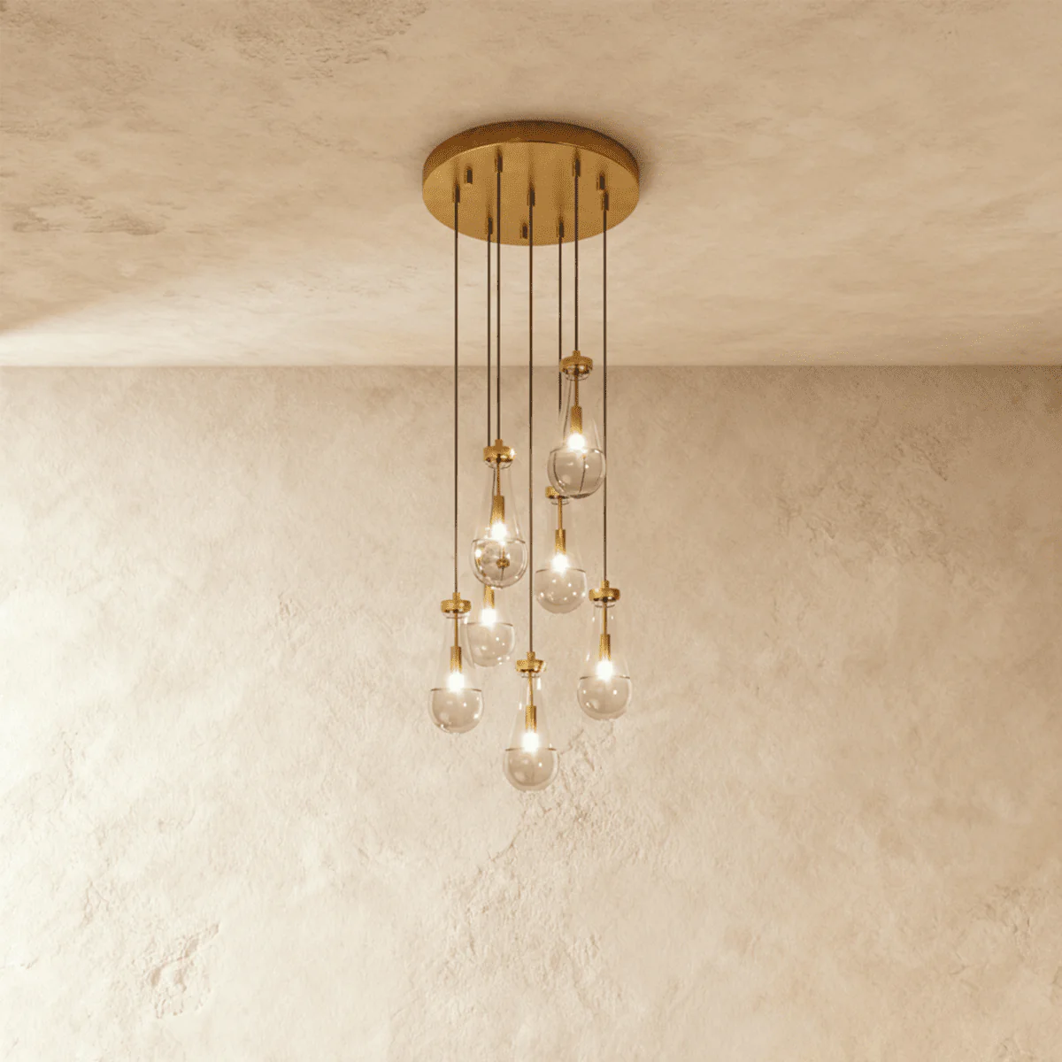 Pulcher Glass Tears Chandelier