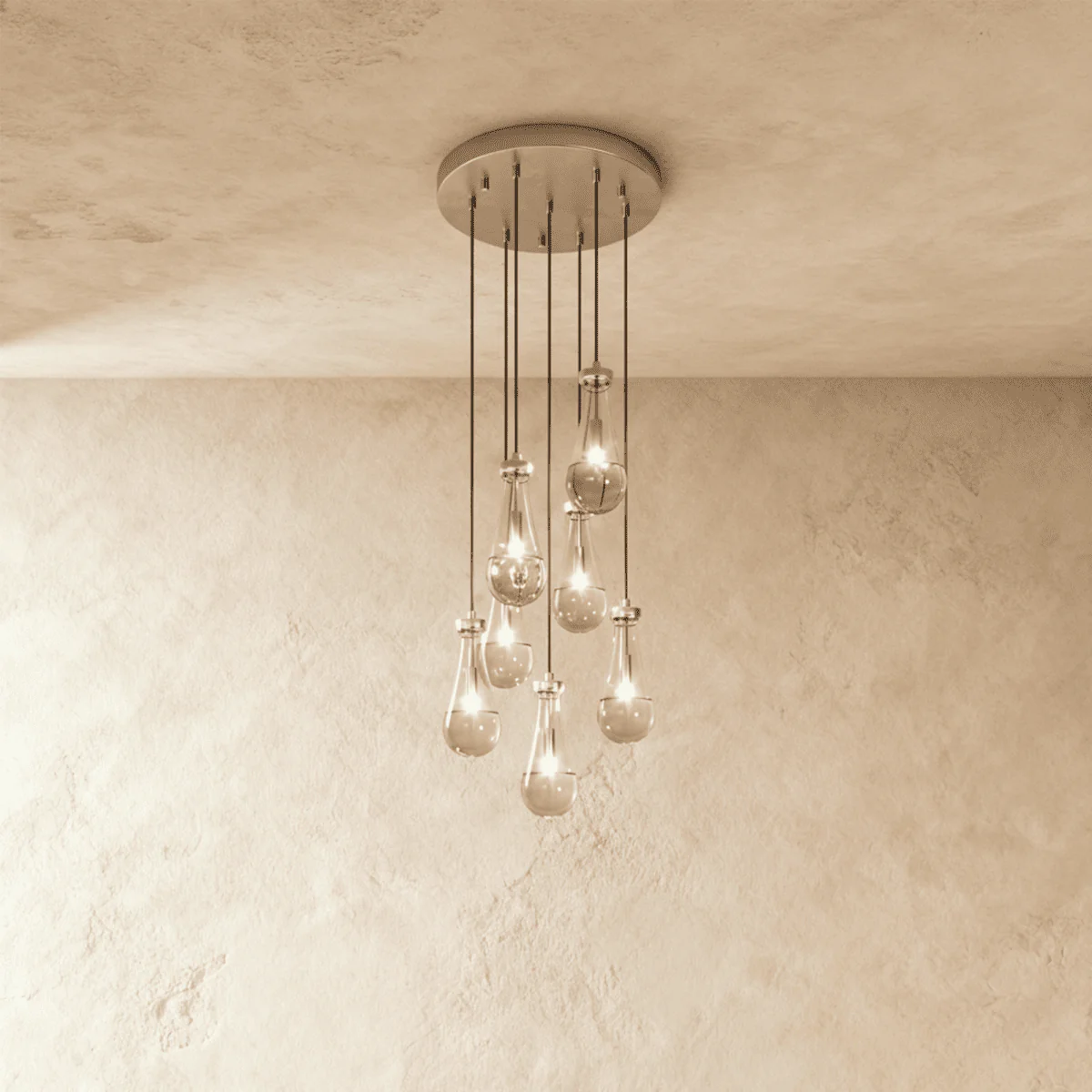 Pulcher Glass Tears Chandelier - Image 3