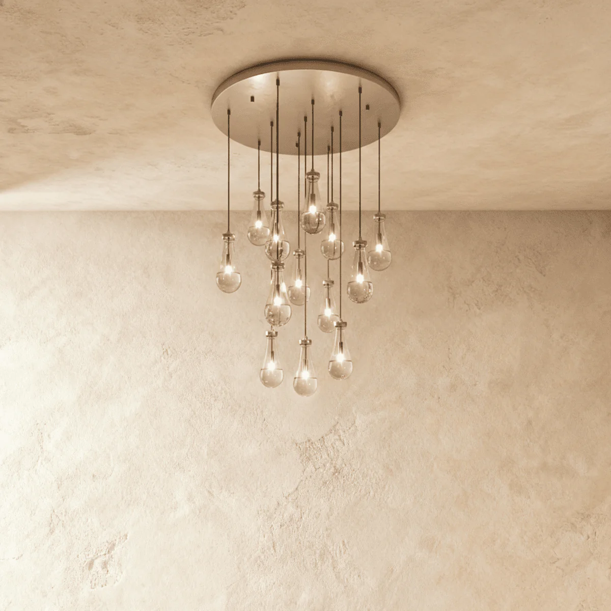Pulcher Glass Tears Chandelier - Image 9