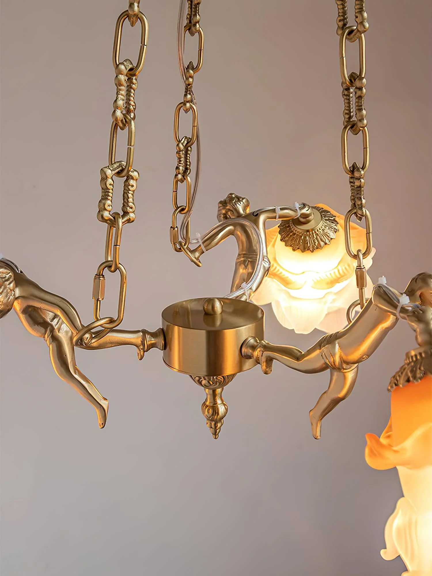 Putti Statuettes Brass Suspension - Image 10