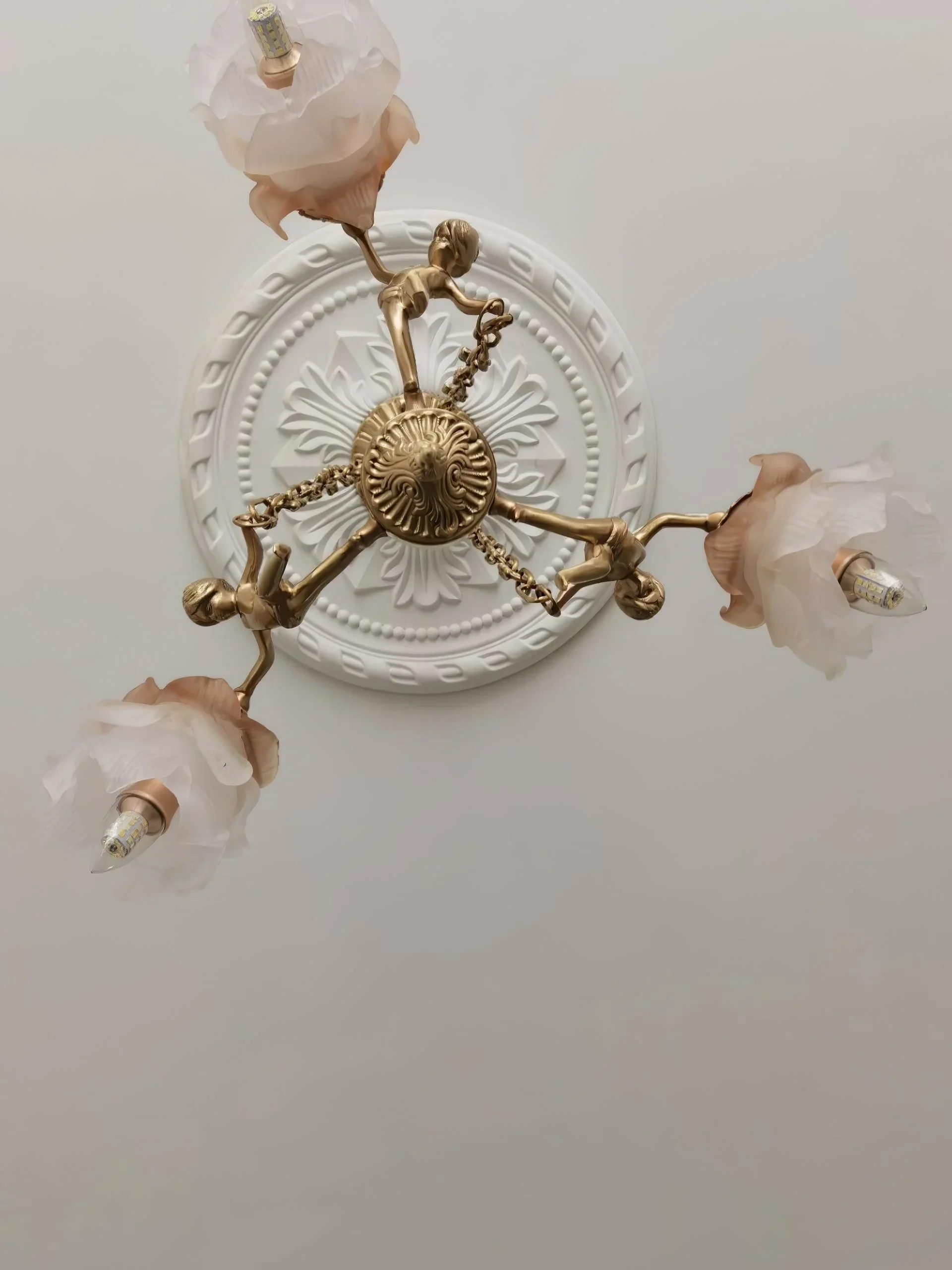 Putti Statuettes Brass Suspension - Image 6