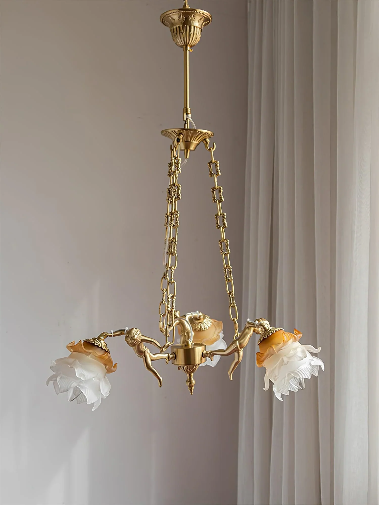 Putti Statuettes Brass Suspension - Image 7