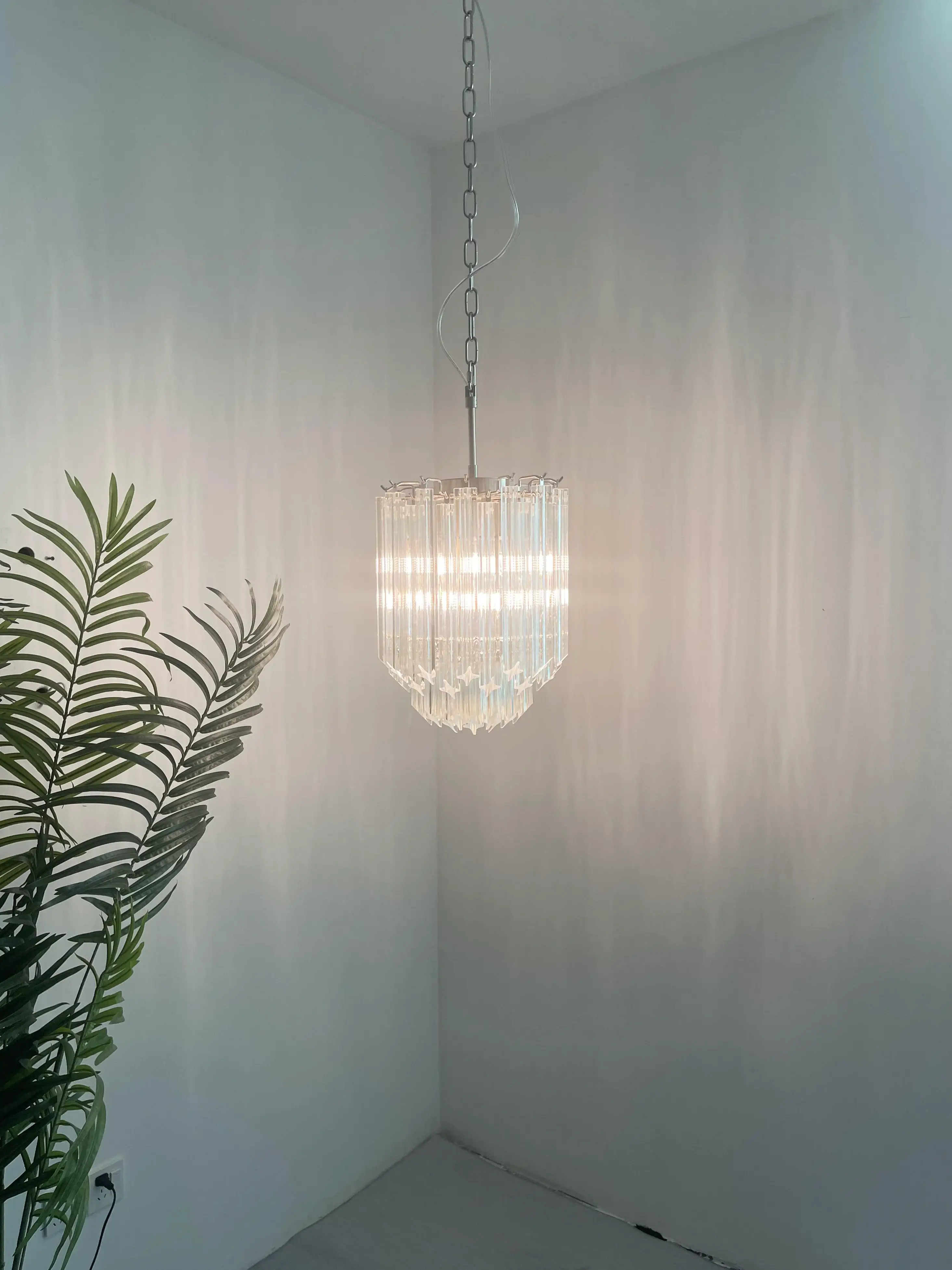 Quadriedri Murano Prisms Transparant Chandelier - Image 10