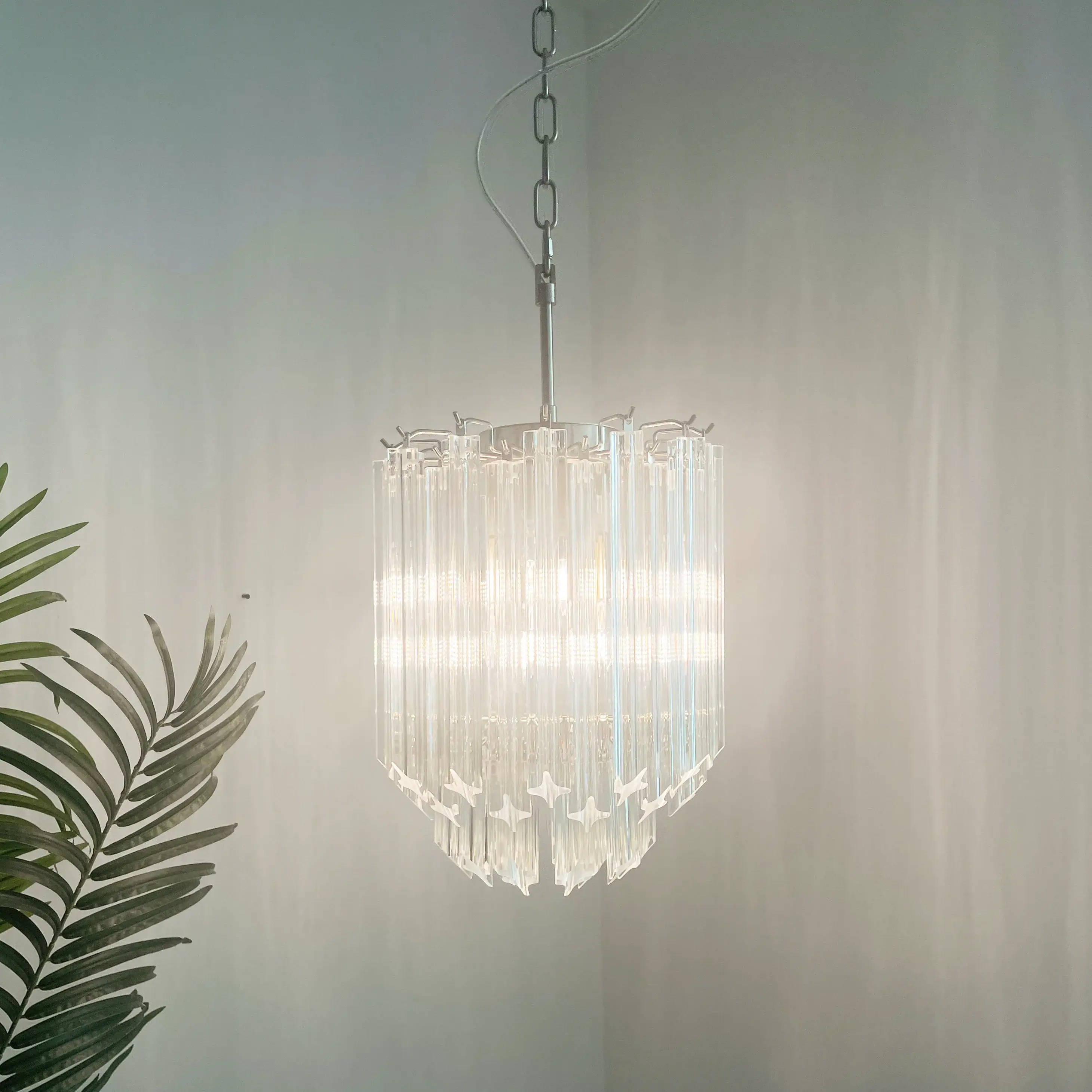 Quadriedri Murano Prisms Transparant Chandelier - Image 18