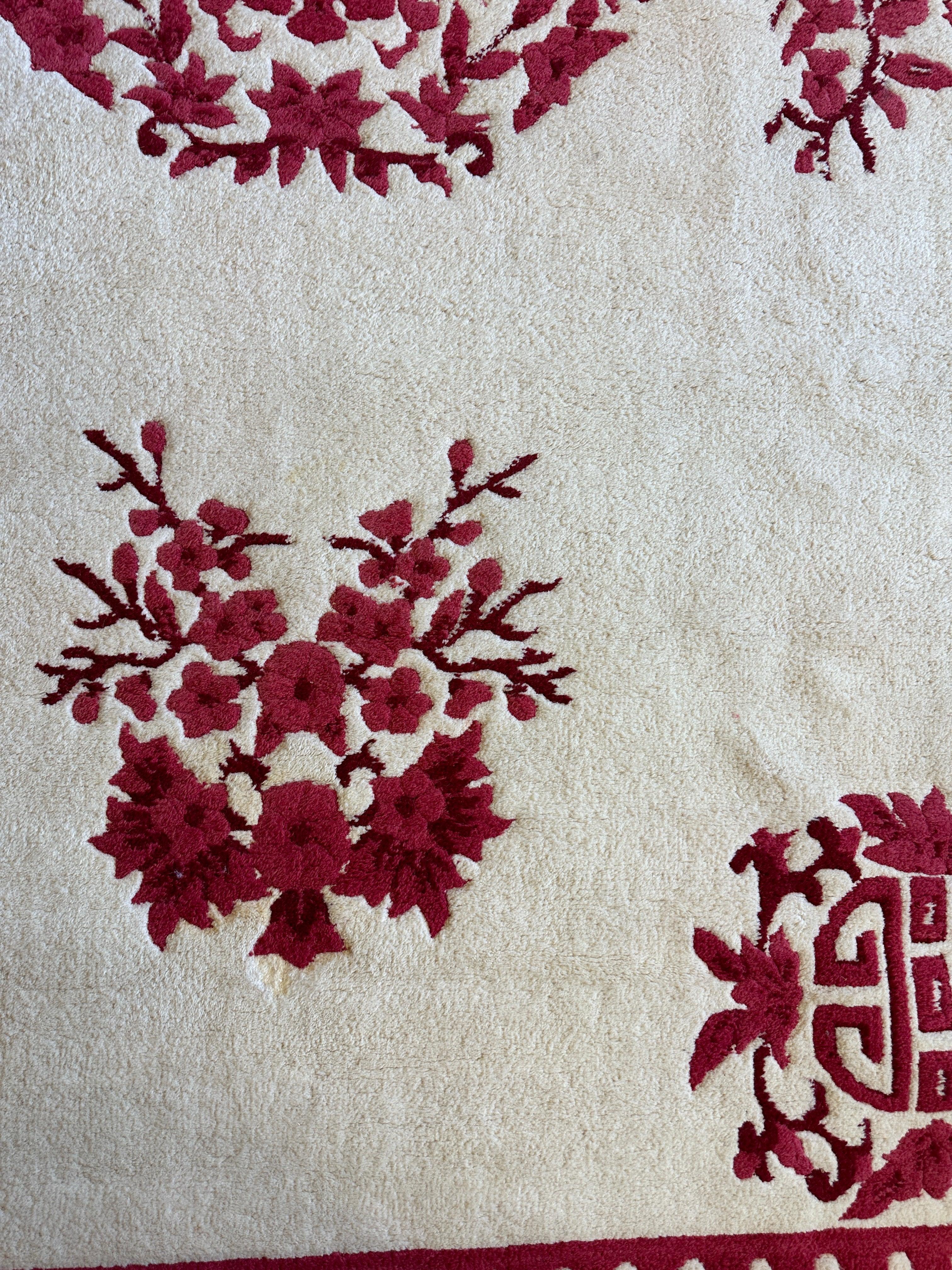 Red & Beige Chinese Art Deco Style Rug 11 x 15 - Image 12