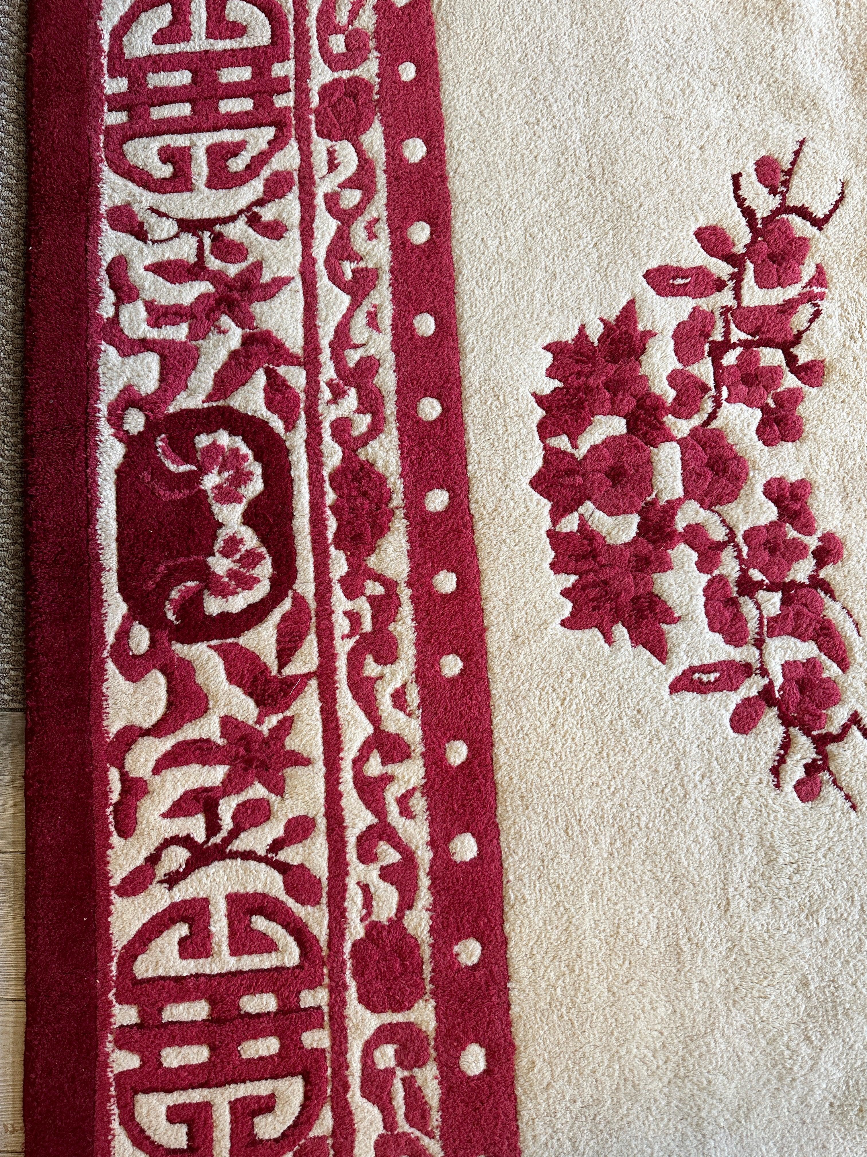 Red & Beige Chinese Art Deco Style Rug 11 x 15 - Image 13