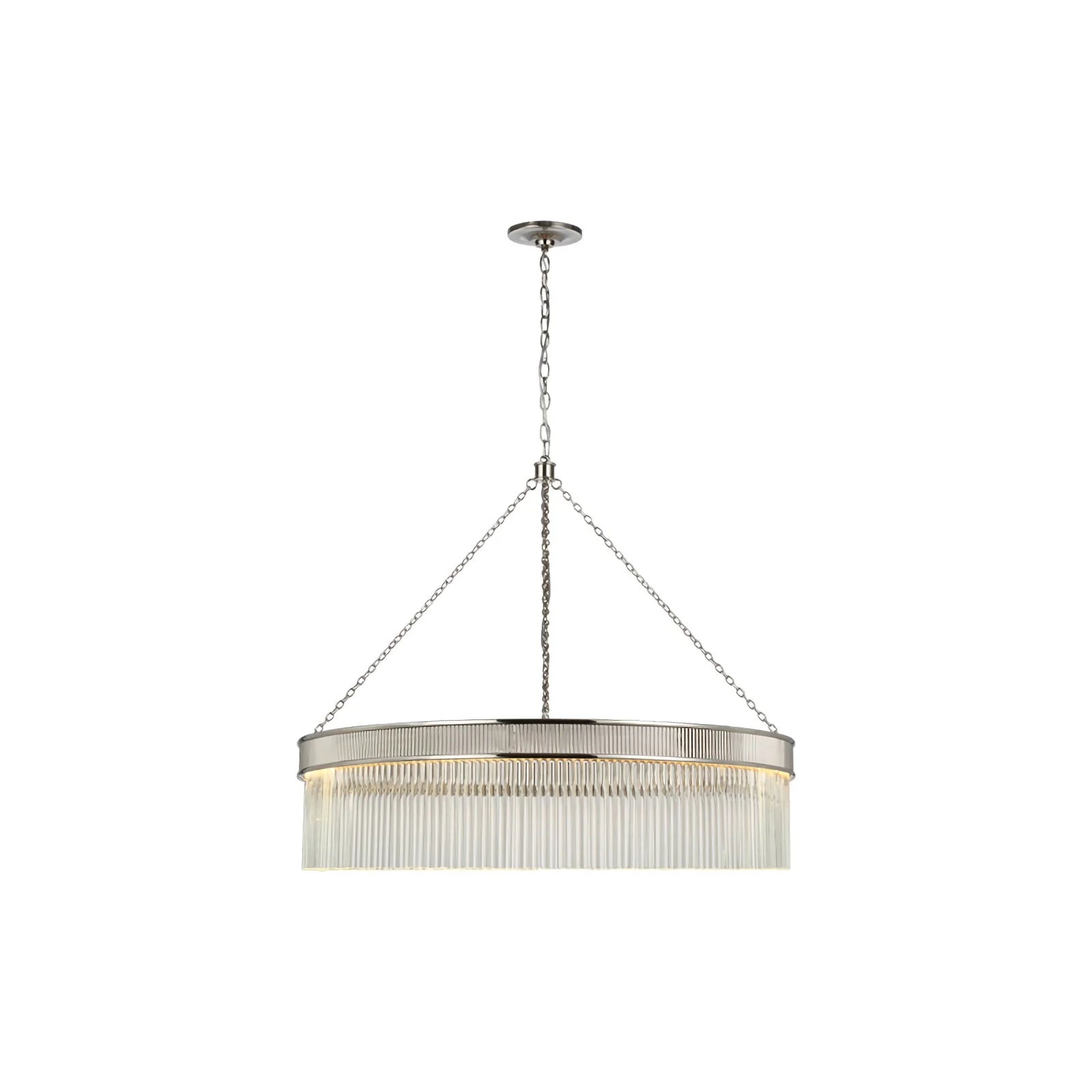 Ribbed Glass Ring Chandelier