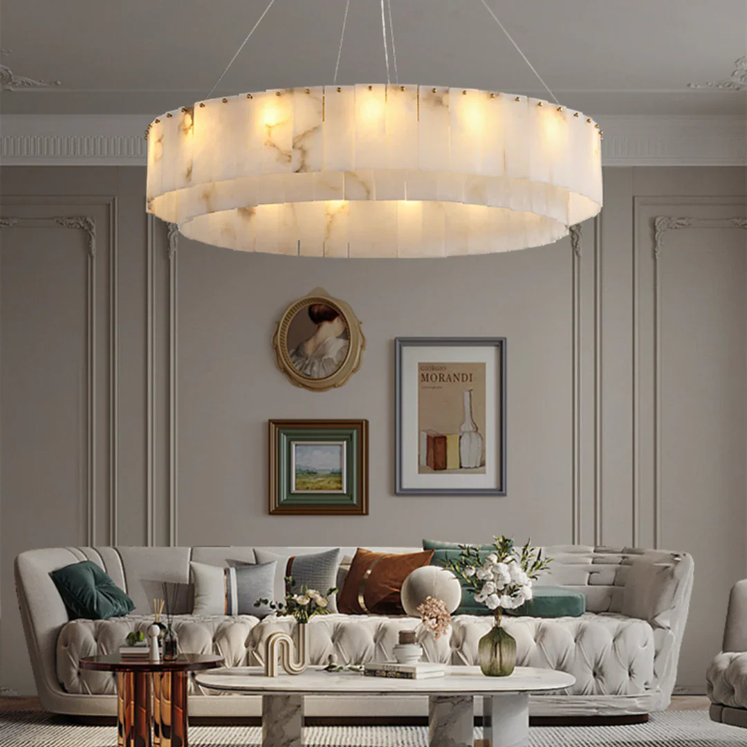Rock Alabaster Chandelier - Image 4