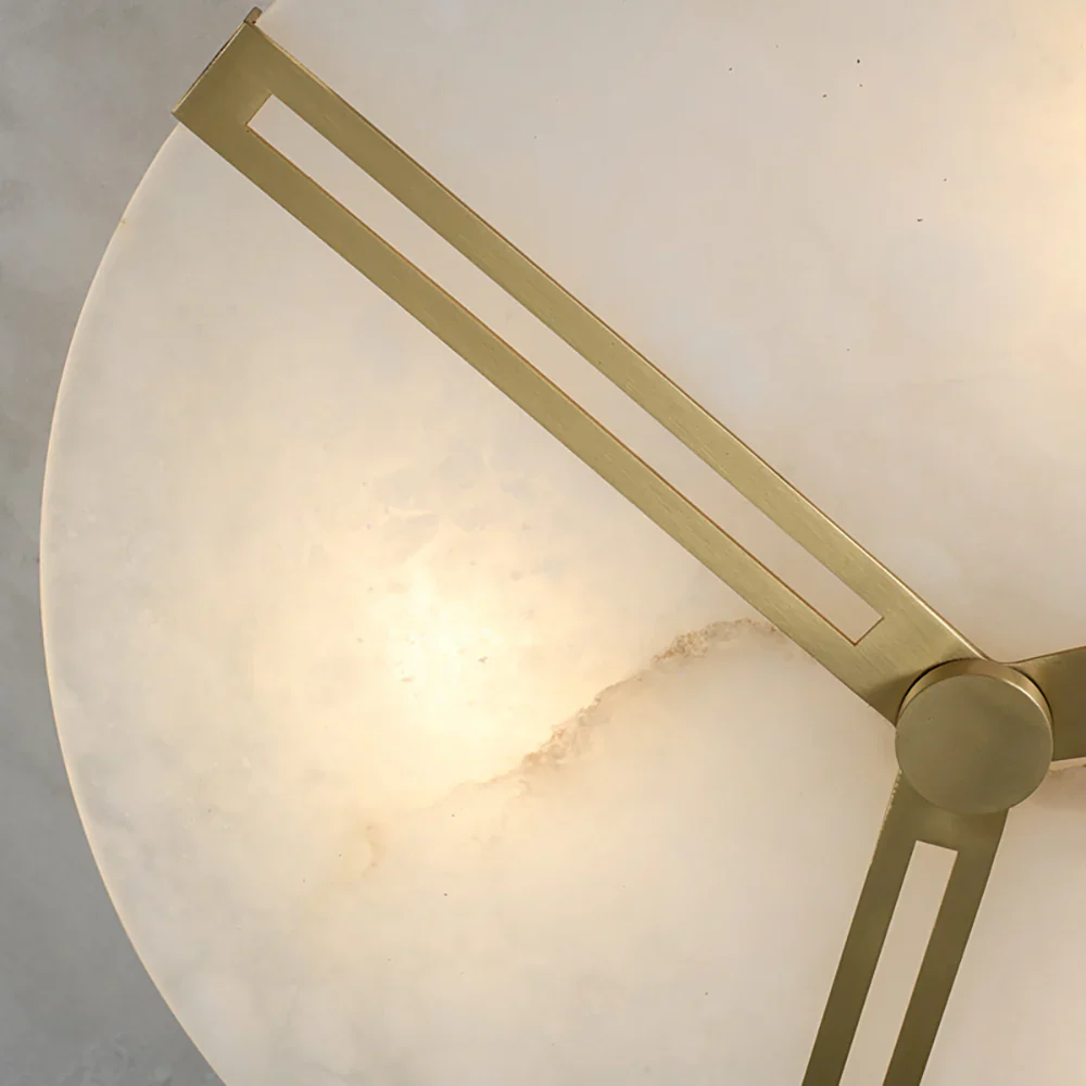 Round Copper Alabaster Ceiling Light - Image 11