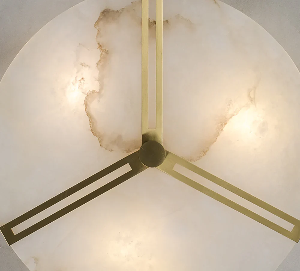 Round Copper Alabaster Ceiling Light - Image 12
