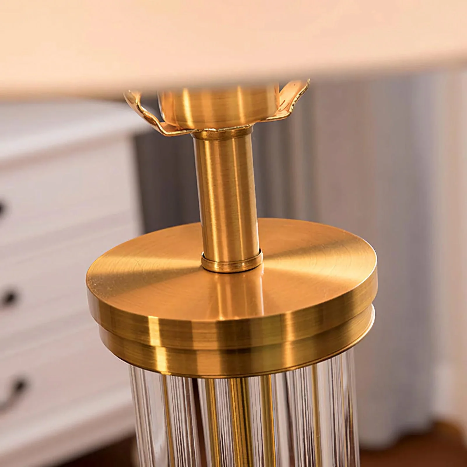 Round Metal Glass Table Lamp - Image 14